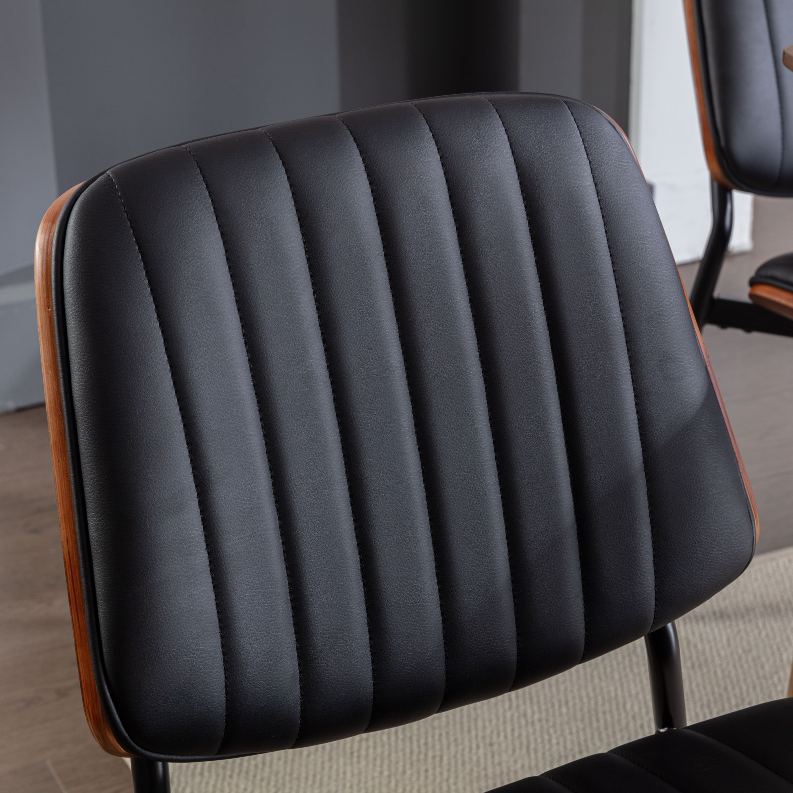 Hrinhom HC-N7016-BLACK PU Dining-Chairs - View #6