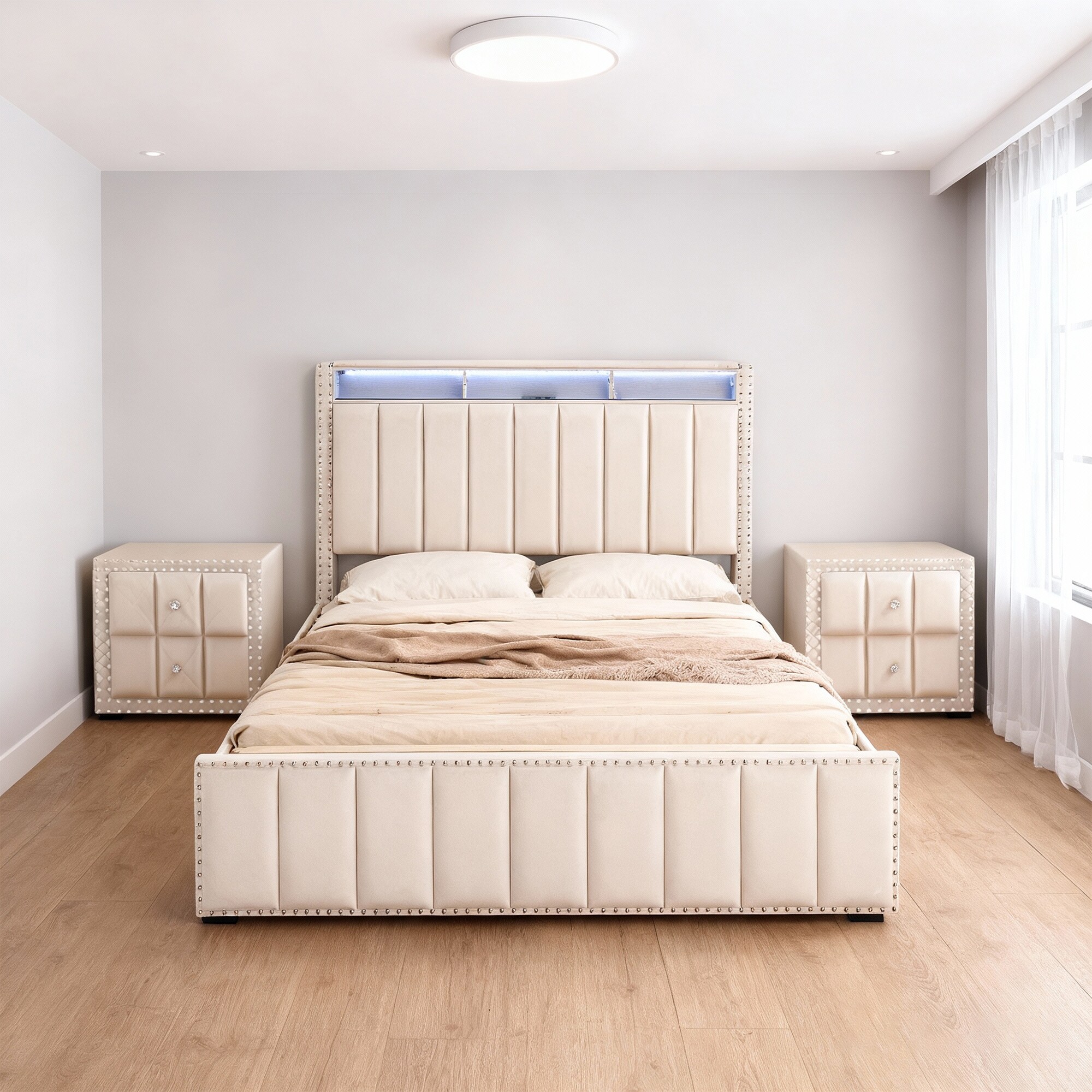 IHOMEadore MDSL7001BG-F-BED beds - View #2