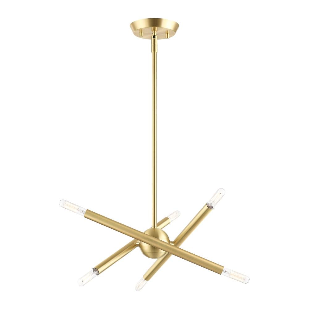 Soho Satin Brass Mini Sputnik 6-Light Chandelier
