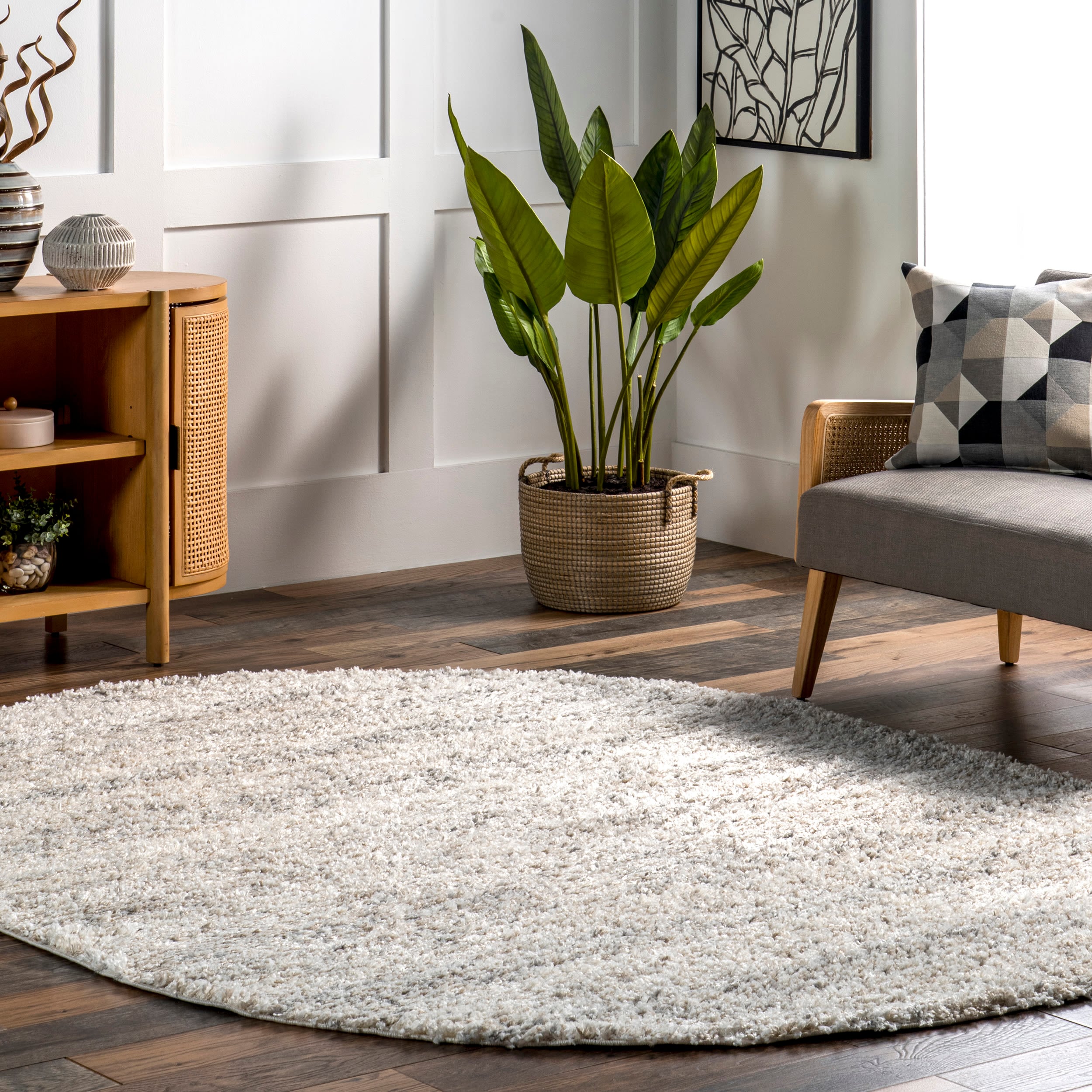 nuLOOM KKEL04A-O406 4 x 6 (ft) Loomed Polypropylene Ivory Oval Indoor Solid Area rug
