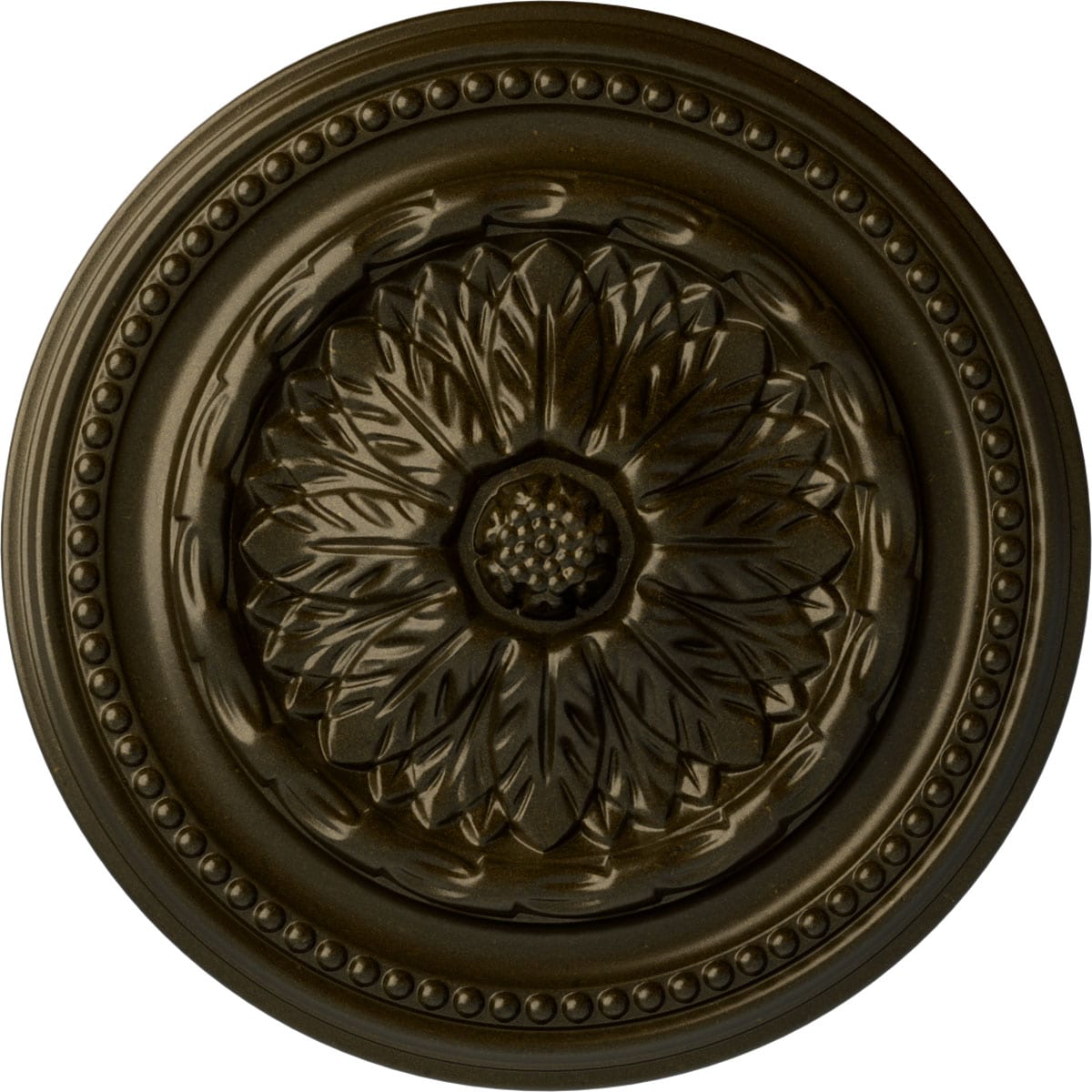 Ekena Millwork CM15CHGGS Chester 15.75-in W x 15.75-in L Painted Green Gold Polyurethane Whole Ceiling Medallion