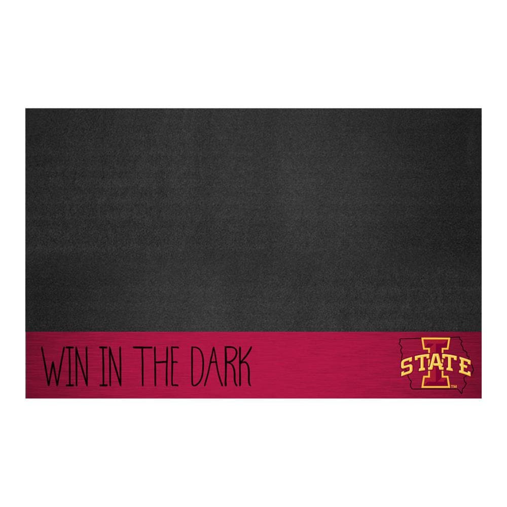 FANMATS 21123 Iowa State Cyclones Southern Style Grill Mat Black Vinyl Rectangular Grill Mat