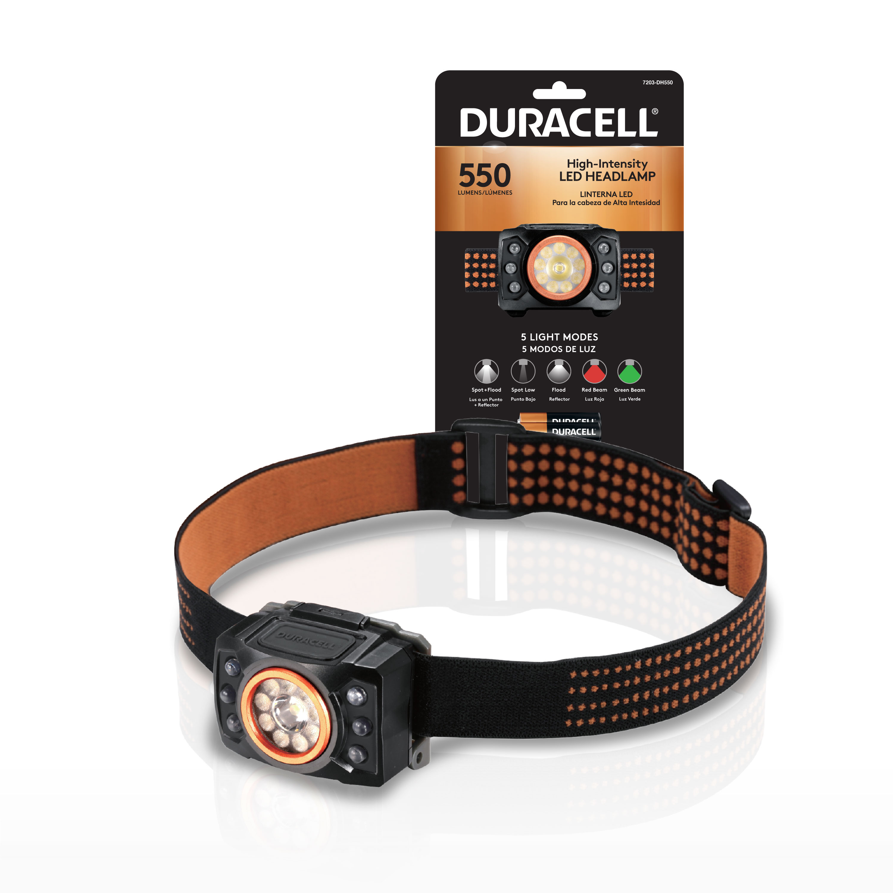 Duracell 550-Lumen LED Headlamp (Battery Included) in the Headlamps  department at