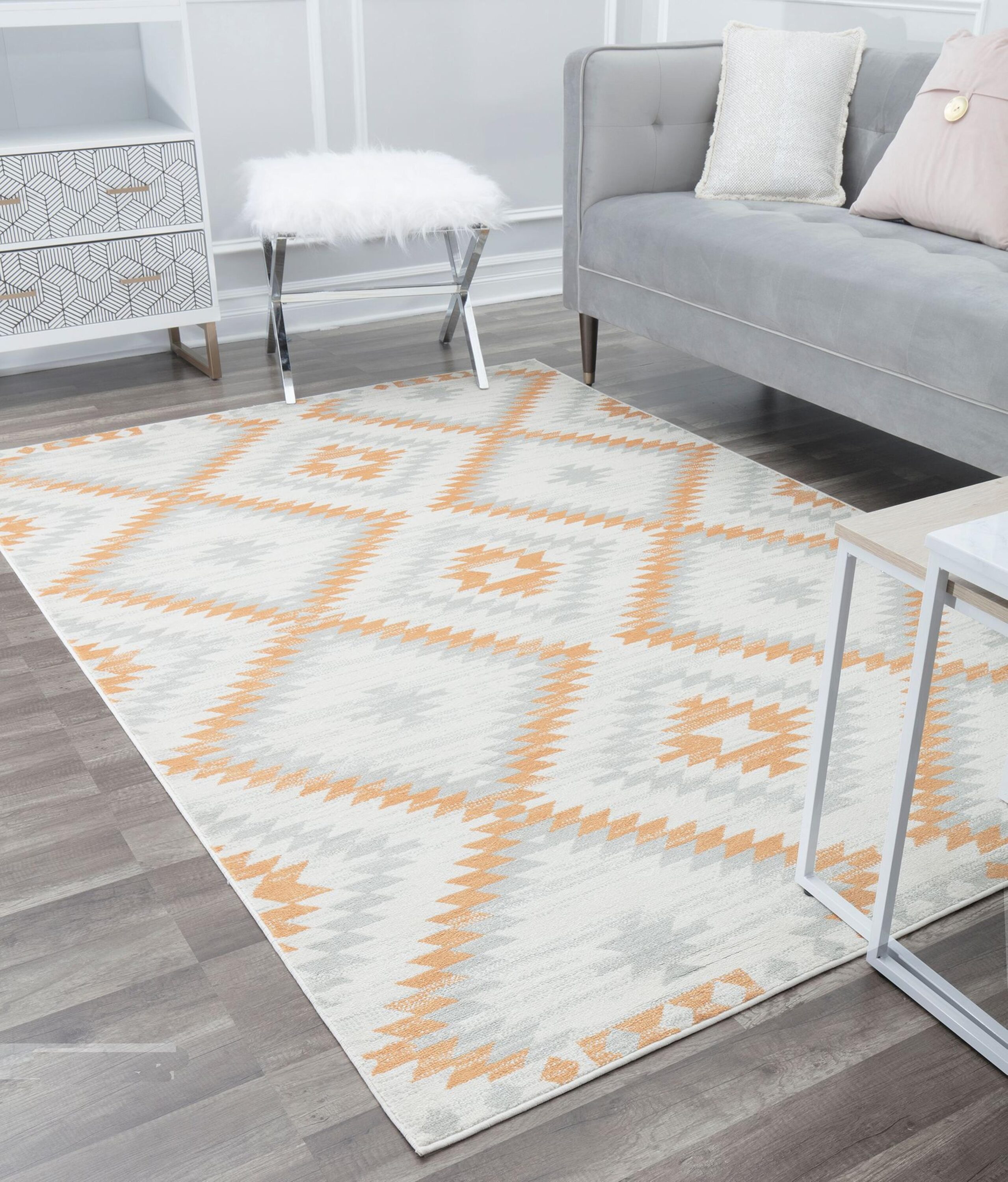 Rugs America 28405 Bodrum 8 x 10 (ft) Loomed Polypropylene Golden Touch Rectangular Indoor Tribal Moroccan Area rug