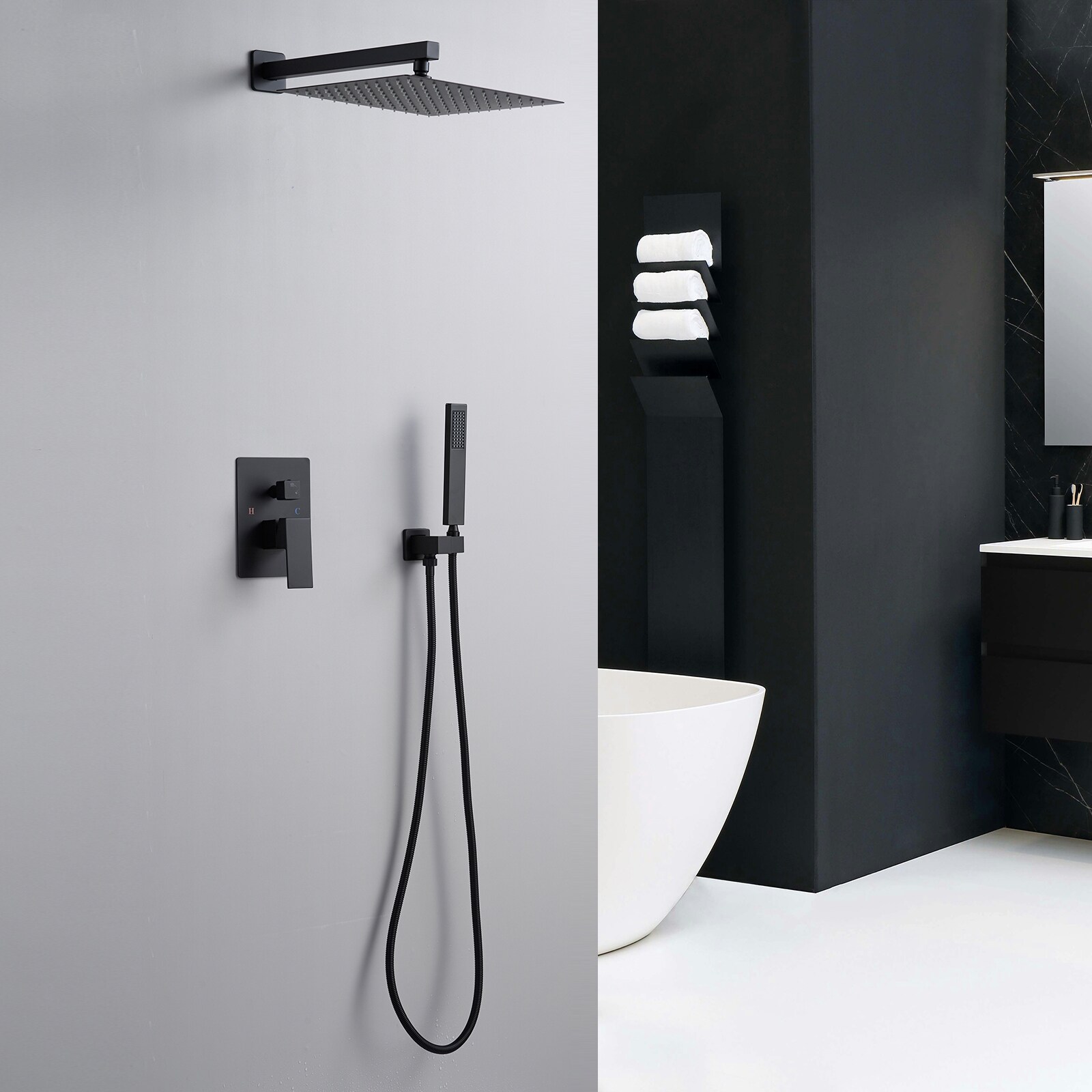 BYH B-SF001-MB Tub-Shower-Faucets - View #2