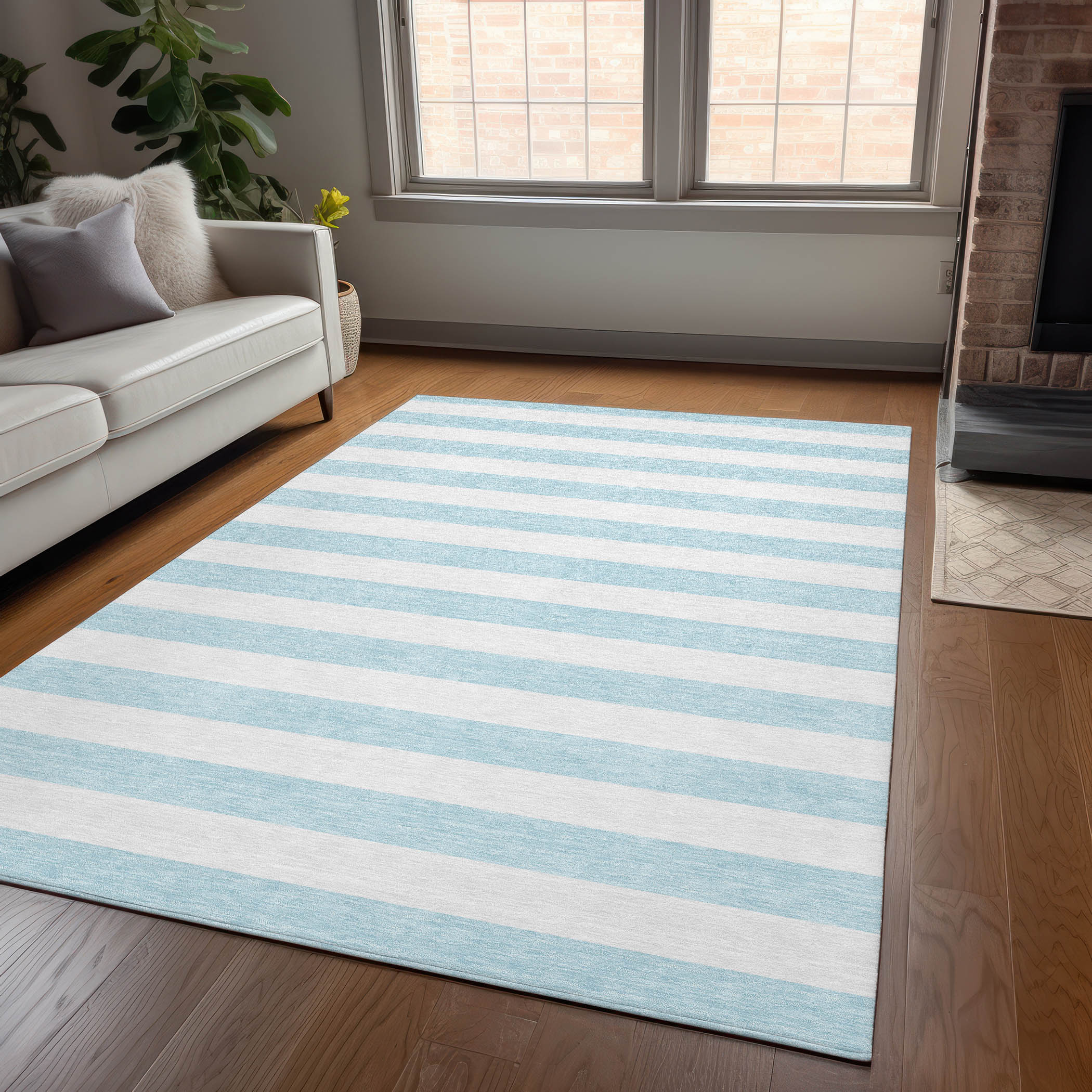 Addison Rugs ACN528SK10X14 Chantille ACN528SK 10 x 14 (ft) Polyester Sky Rectangular Indoor/Outdoor Abstract Machine washable Area rug