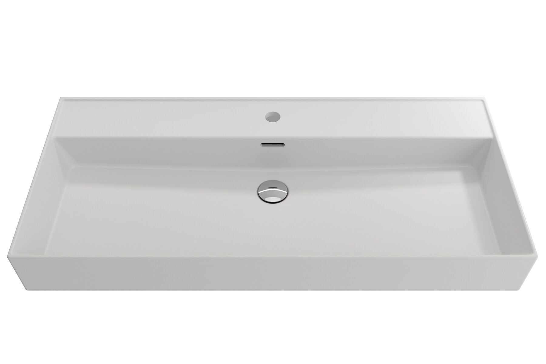 BOCCHI 1378-002-0126 Fire Clay 18.25-in Wall-mount Rectangular Modern Matte White Bathroom Sink