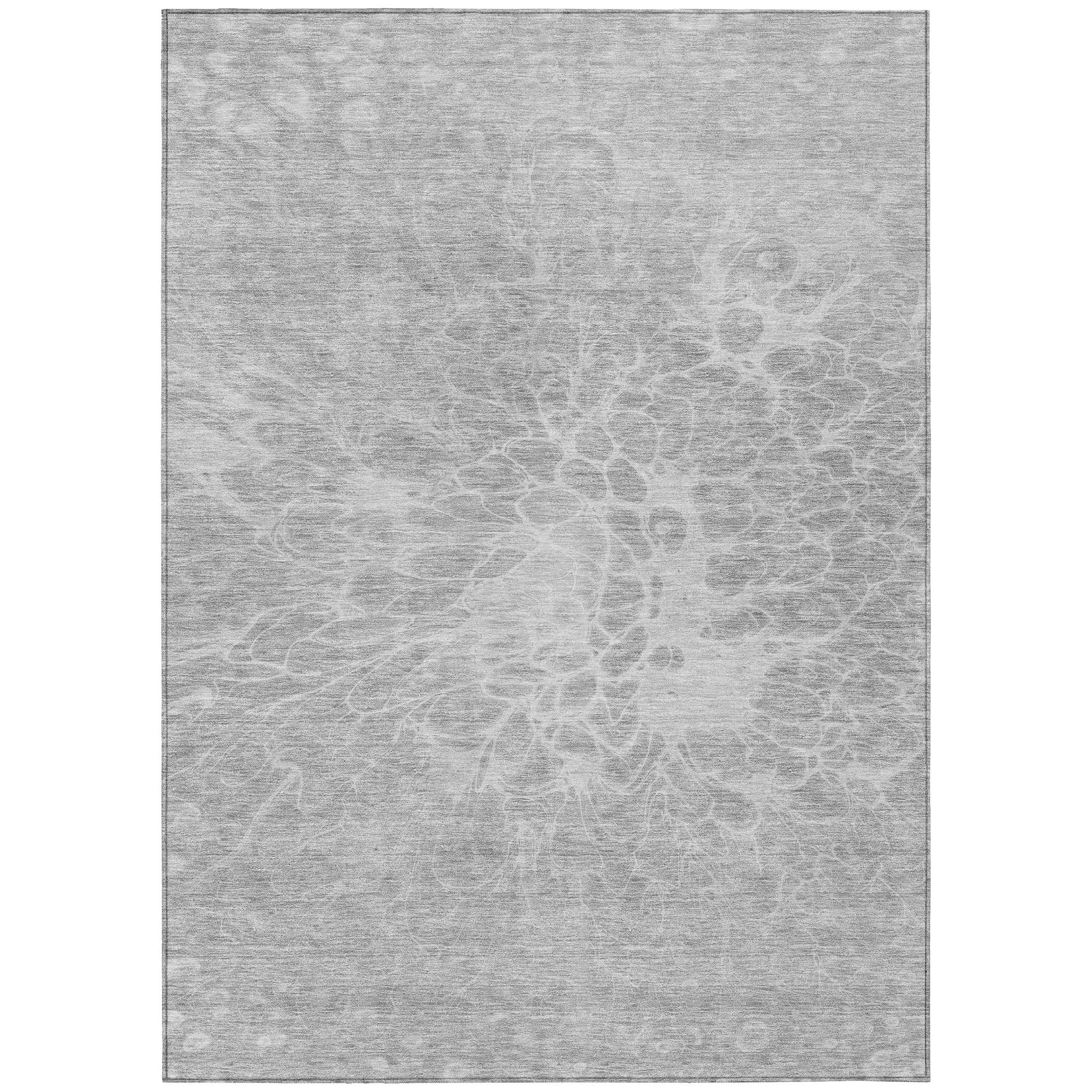 Addison Rugs ACN653SV9X12 Chantille ACN653SV 9 x 12 (ft) Polyester Silver Rectangular Indoor/Outdoor Geometric Machine washable Area rug