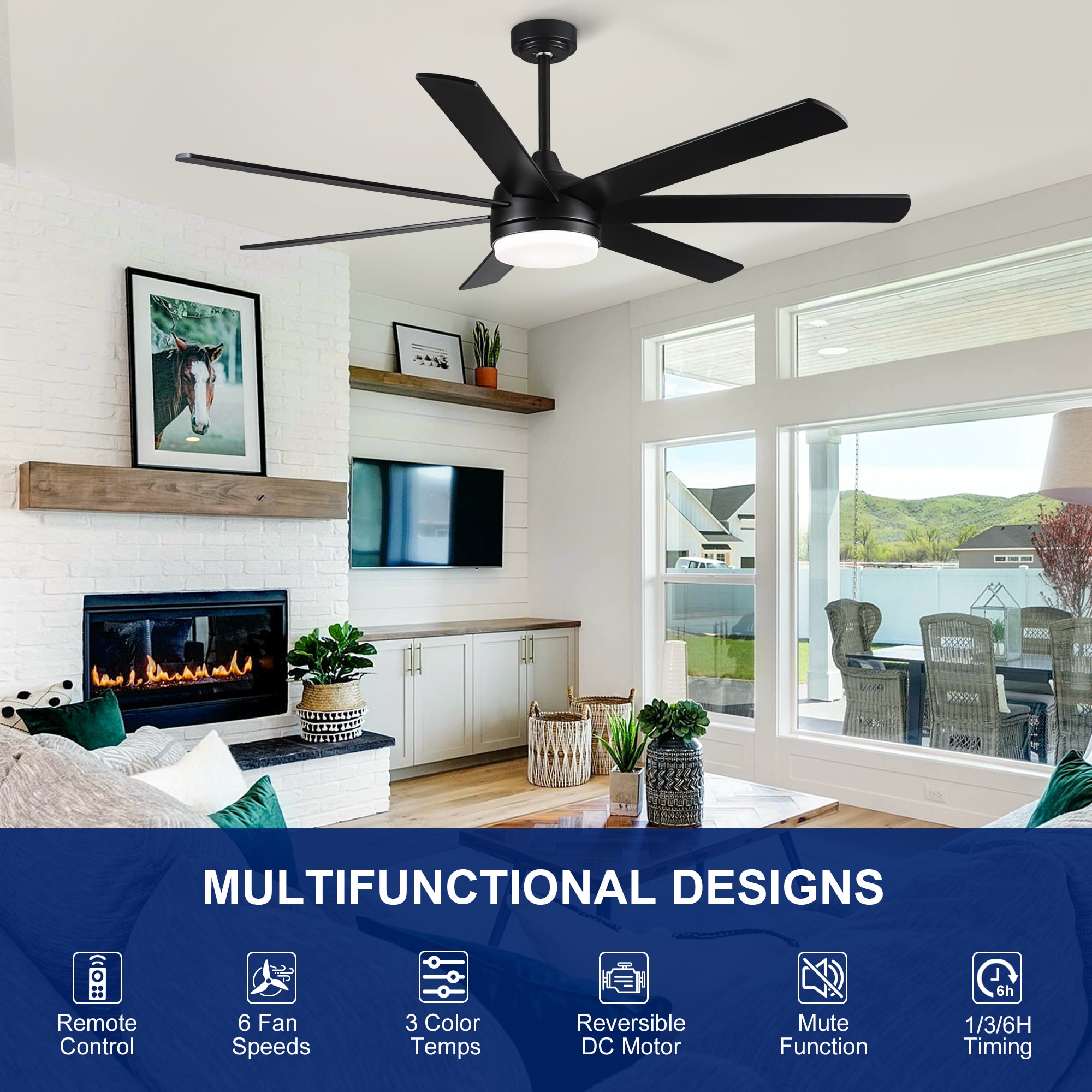 YUHAO LSDC1163BKM722 Ceiling-Fans - View #4