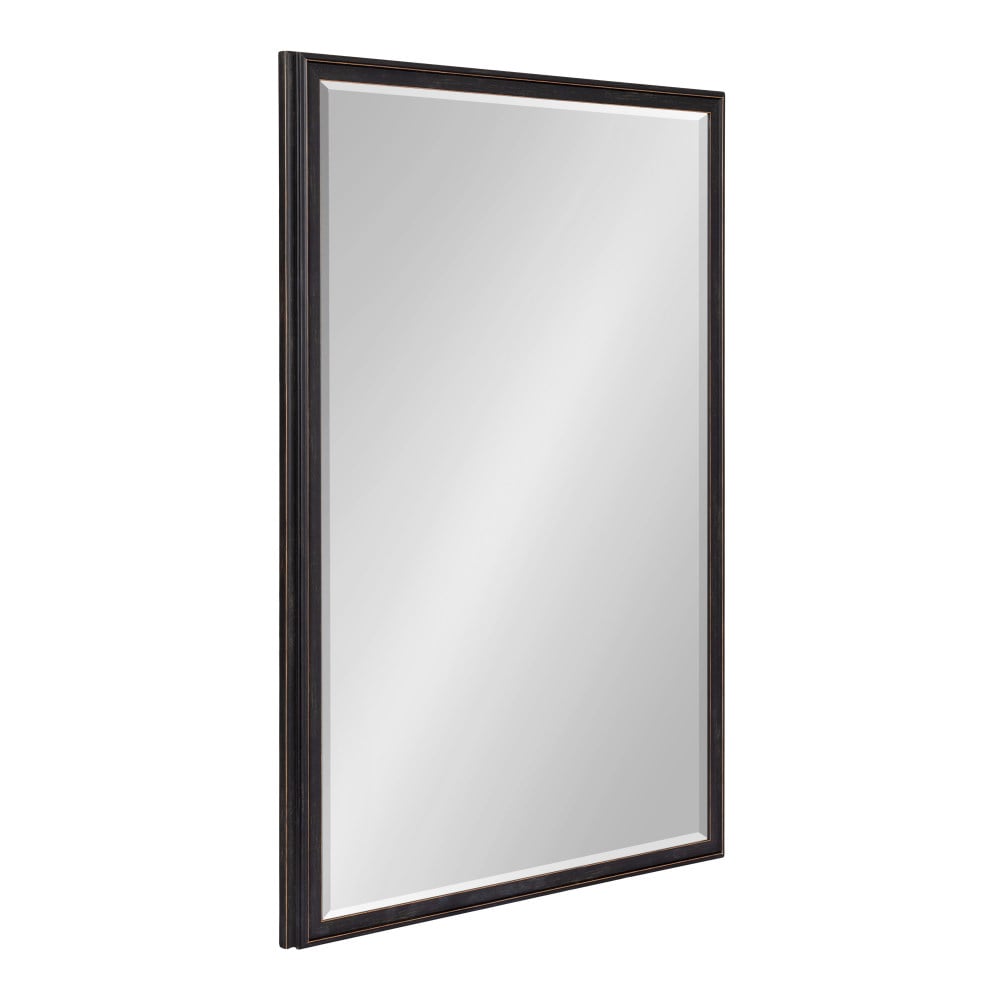 Kate and Laurel 225655 Oakhurst 24.00-in W x 36.00-in H Rectangle Black Framed Wall Mirror