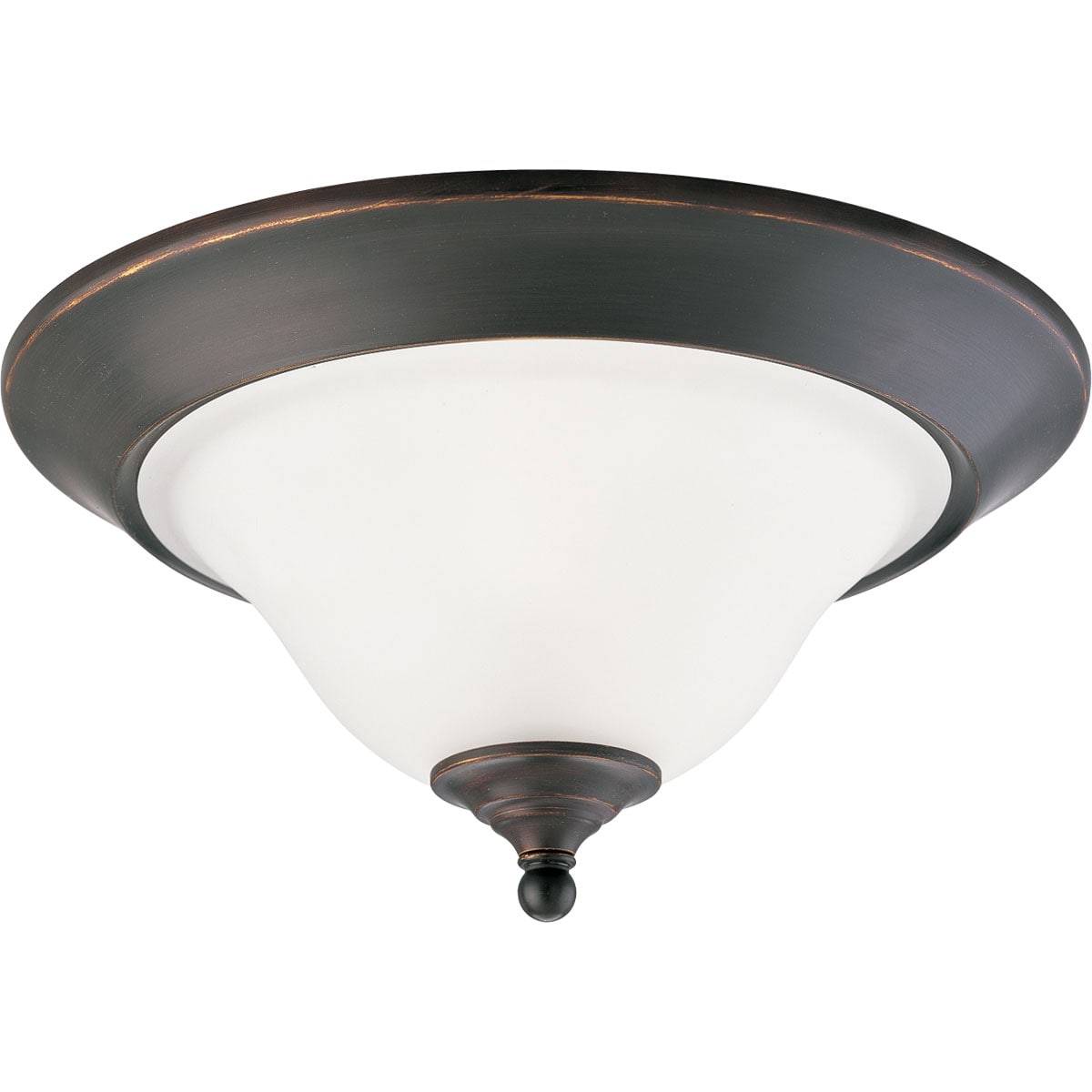 Progress Lighting P3476-20 Trinity 2 -Light 15-in Antique Bronze Flush Mount Light