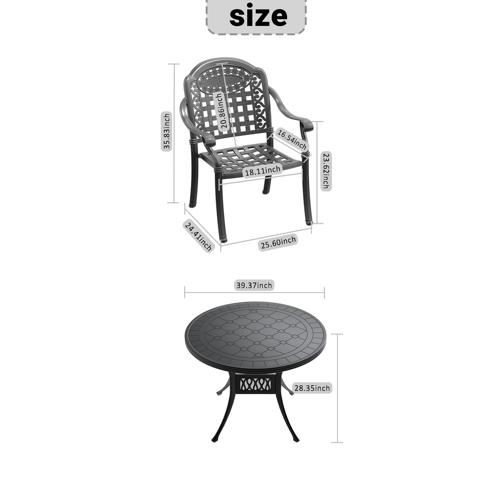 Kahomvis NICE-QP1092-069 Patio-Dining-Sets - View #4
