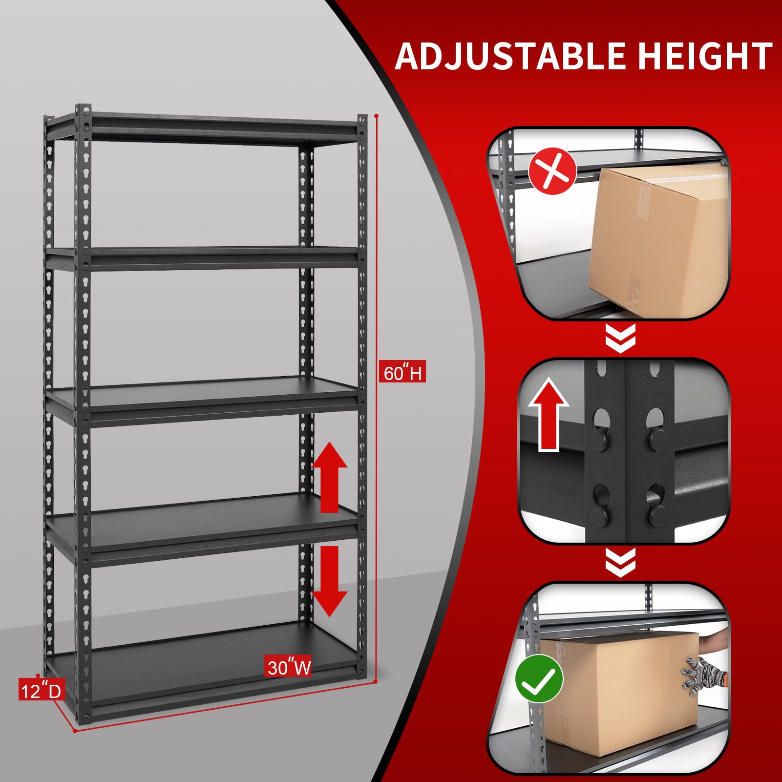 Shuntong ATB-D30-12-60-5B Free-Standing-Shelving - View #5