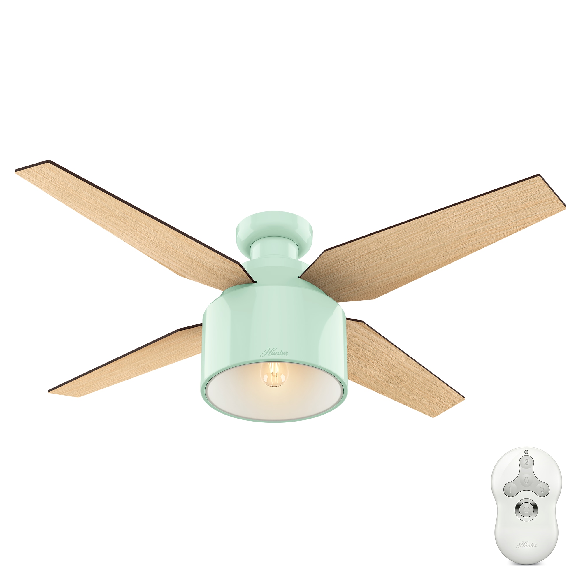 Hunter Cranbrook 52 In Mint Green Led, Can You Change The Light Fixture On A Hunter Ceiling Fan