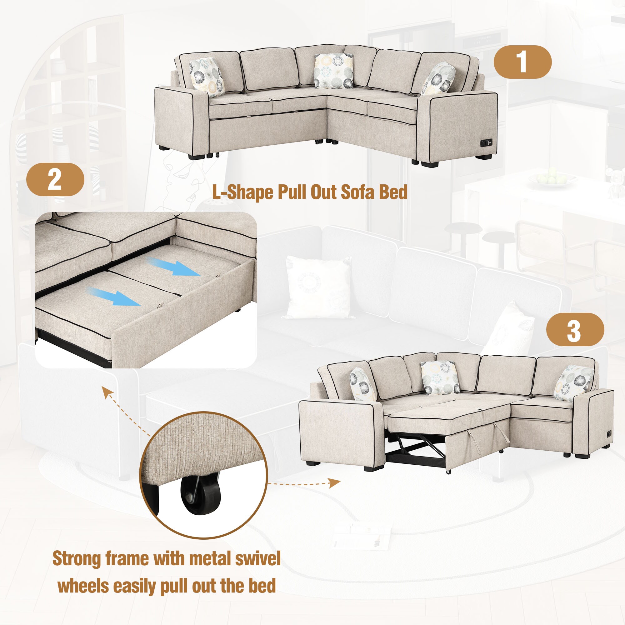 ModernLuxe L-SG001100AAA Sofas-Loveseats - View #2
