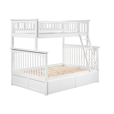 Atlantic Furniture Columbia Bunk Bed, Best Bunk Beds Twin Over Full With Trundle