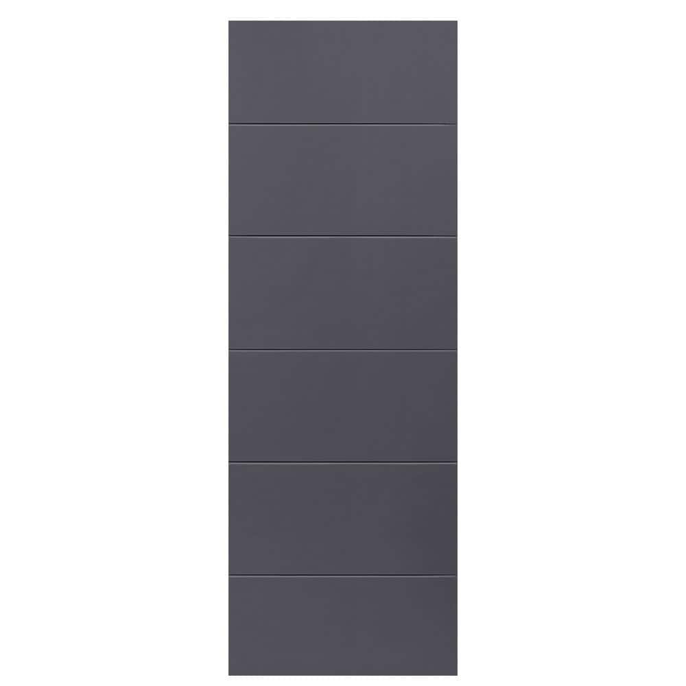 Masonite Melrose 28-in X 80-in Slate Flush Smooth Hollow Core ...