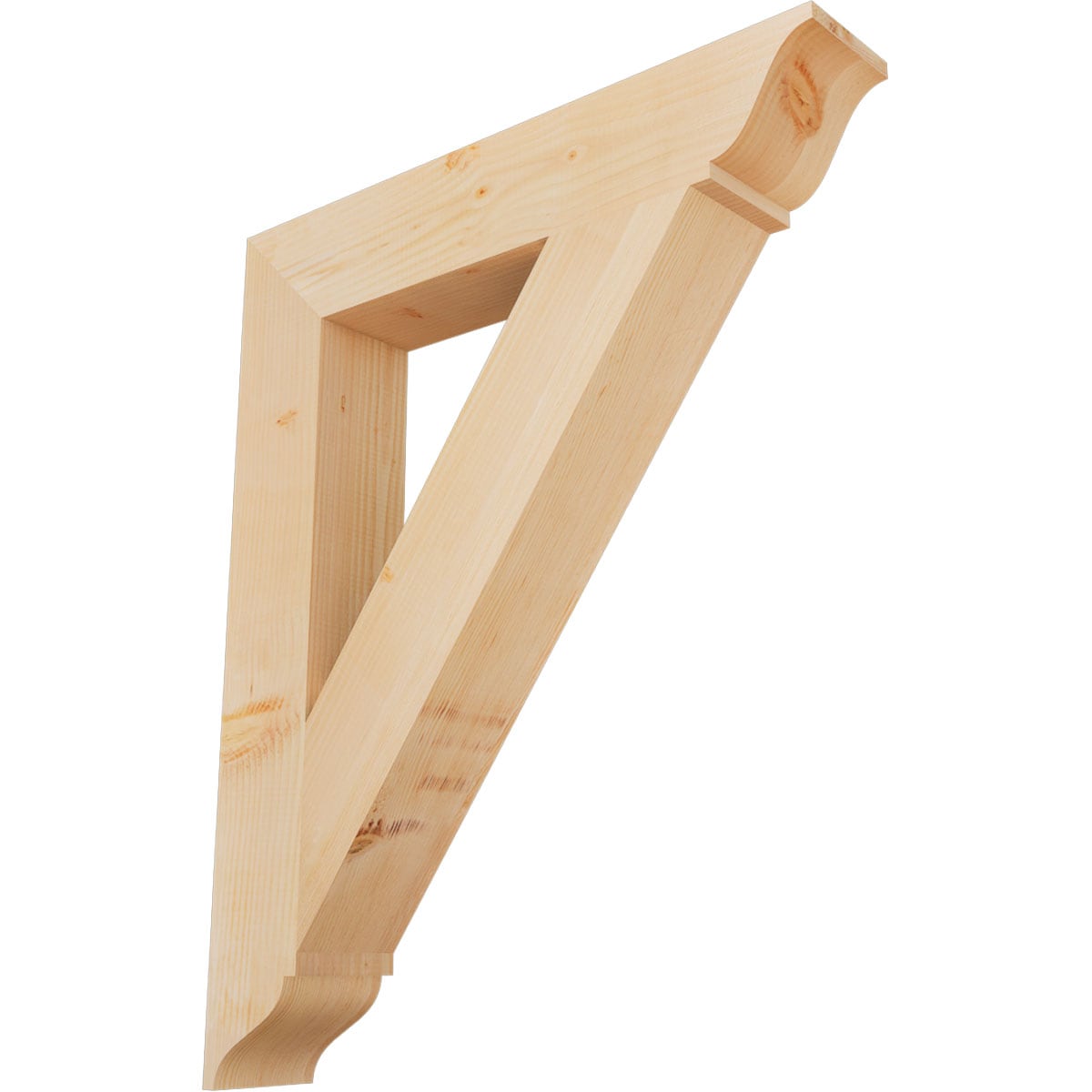 Ekena Millwork BKT06X34X42TRA01SDF Traditional traditional smooth 5-1/2-in x 34-in x 42-in Douglas fir Brown Wood Standard bracket