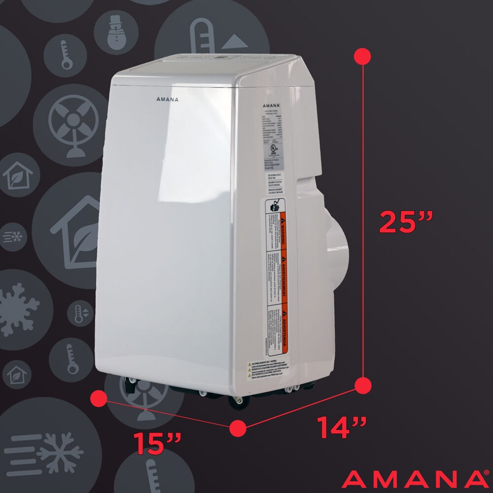 Amana 4500-BTU DOE (115-Volt) White Vented Portable Air Conditioner with Remote Cools 200-sq ft AMAP064AW Sansujyuku sansujyuku.com