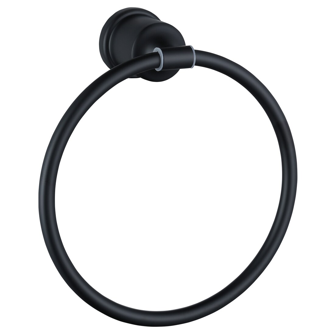 WOWOW 4030801B-LW Matte Black Wall mount Single Towel Ring
