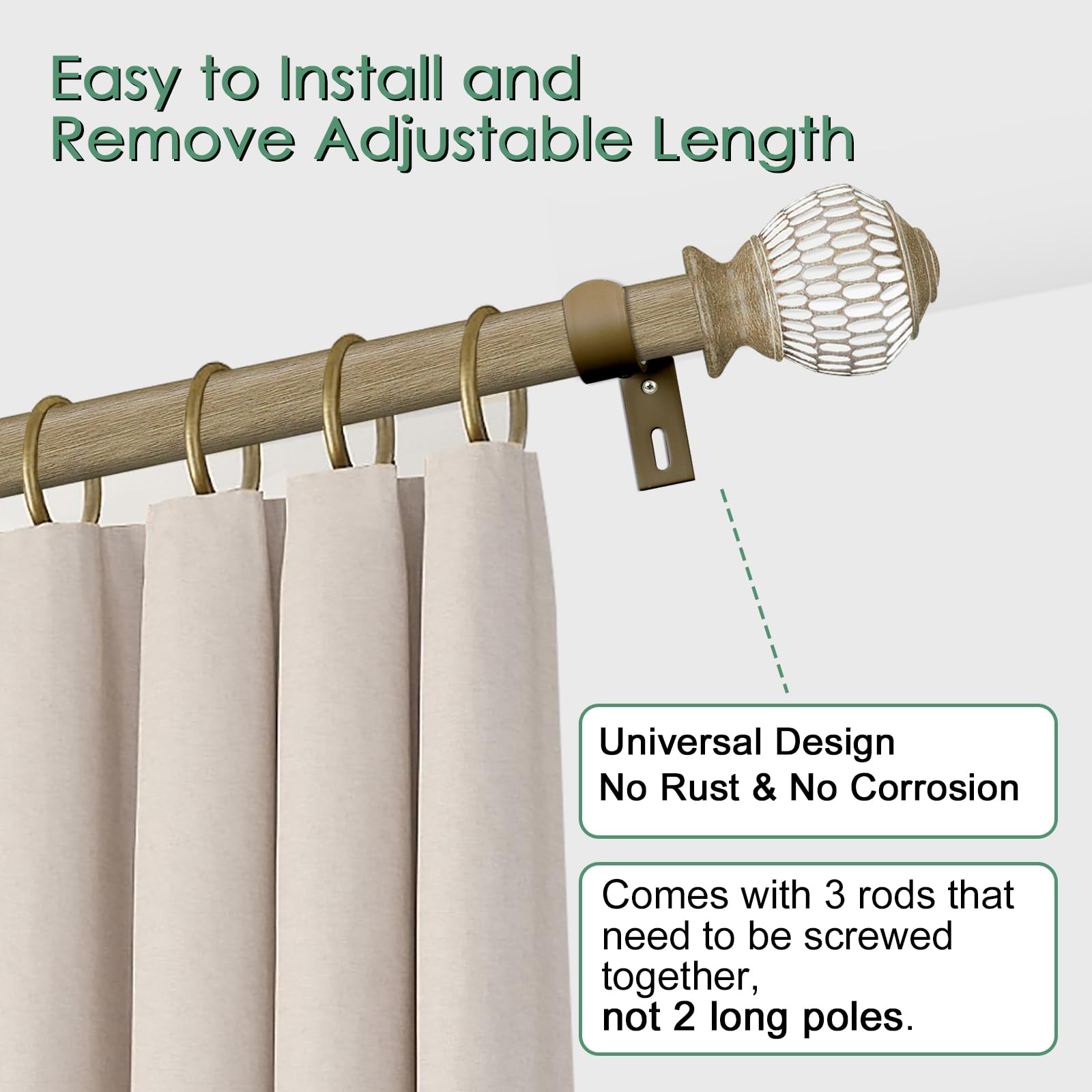 KIWDZFU LKI0818A128 Curtain-Rods - View #2