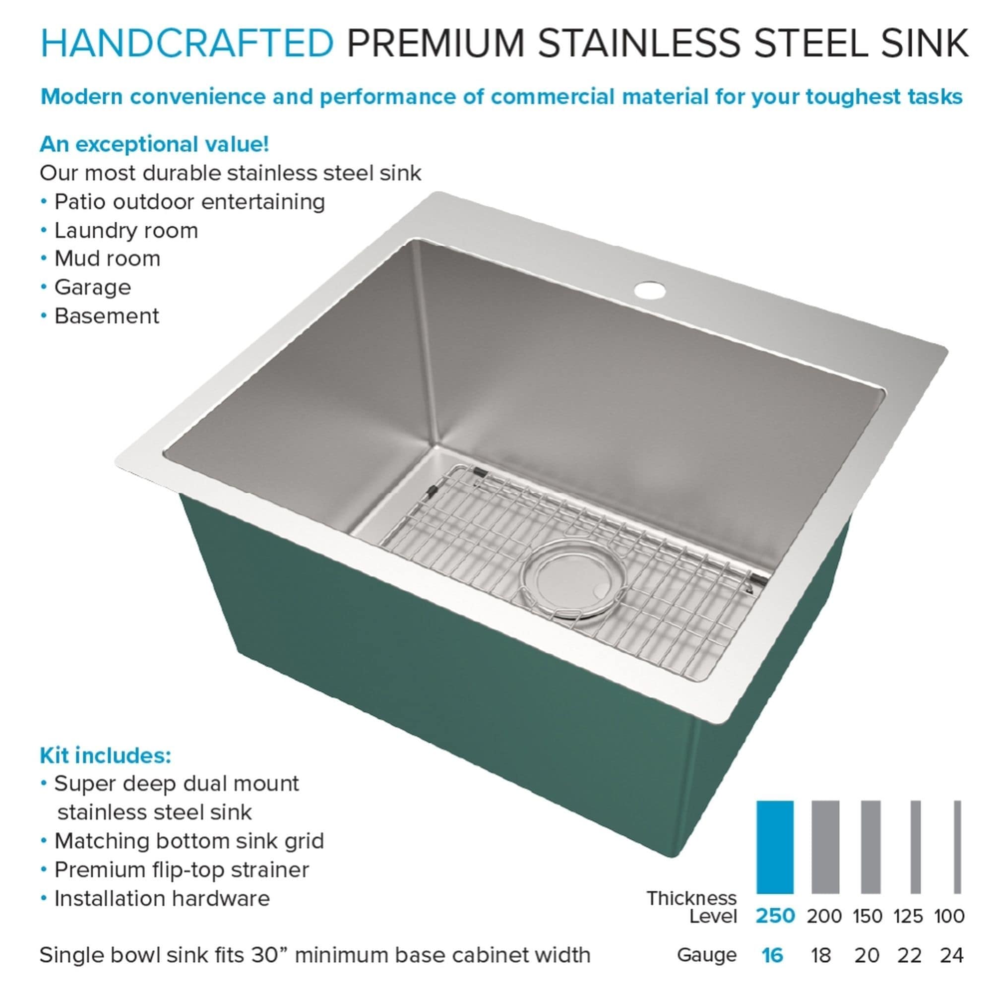 Transolid LSA1-252212-BS Laundry-Tubs-Utility-Sinks - View #3