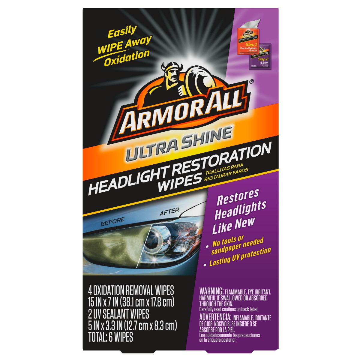 Armor All Ultra Shine Headlight Restoration Wipes 6-Count Car Exterior  Restoration Kit in the Car Exterior Cleaners department at
