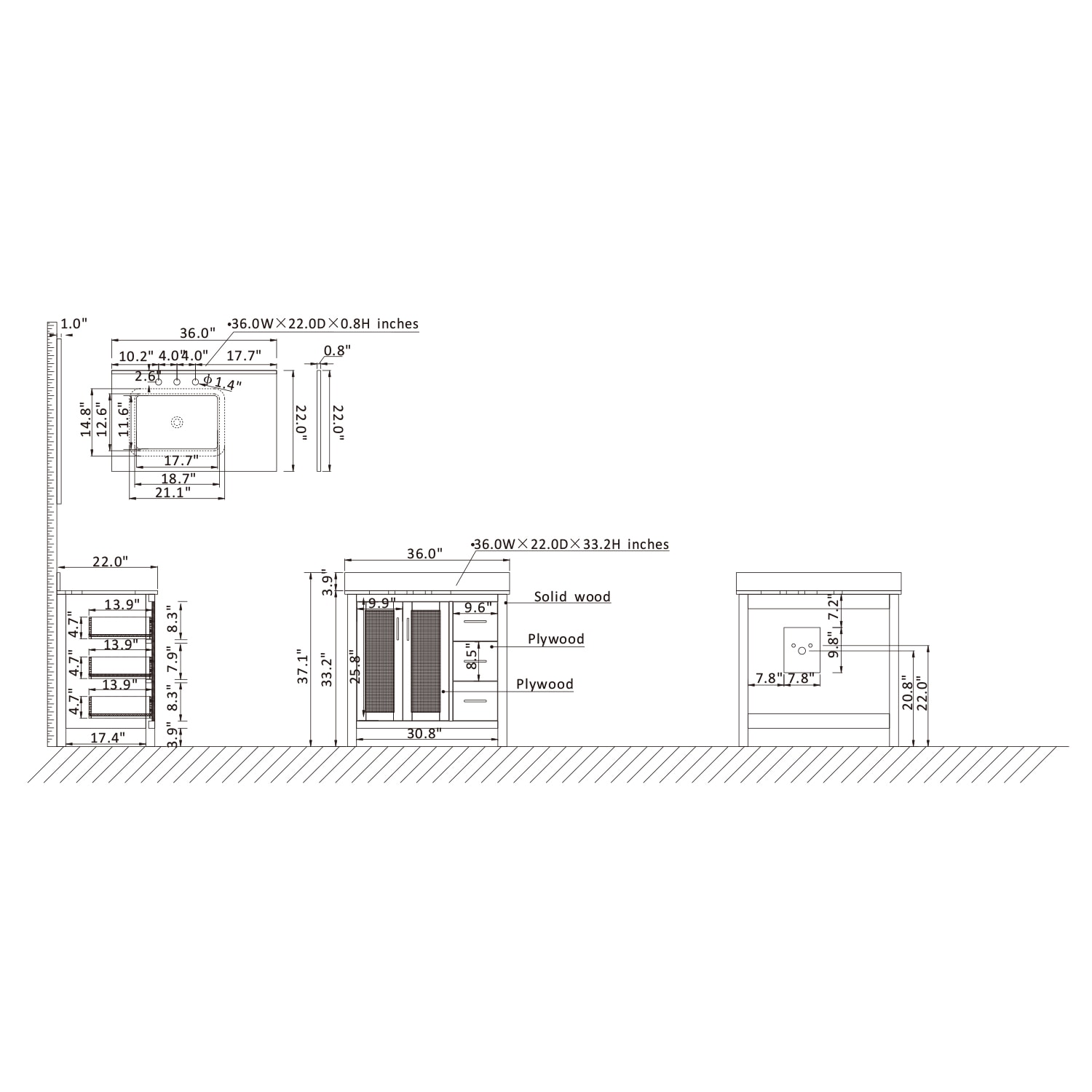 Altair 542036-BR-AW-NM Bath-Vanity-Combo - View #10
