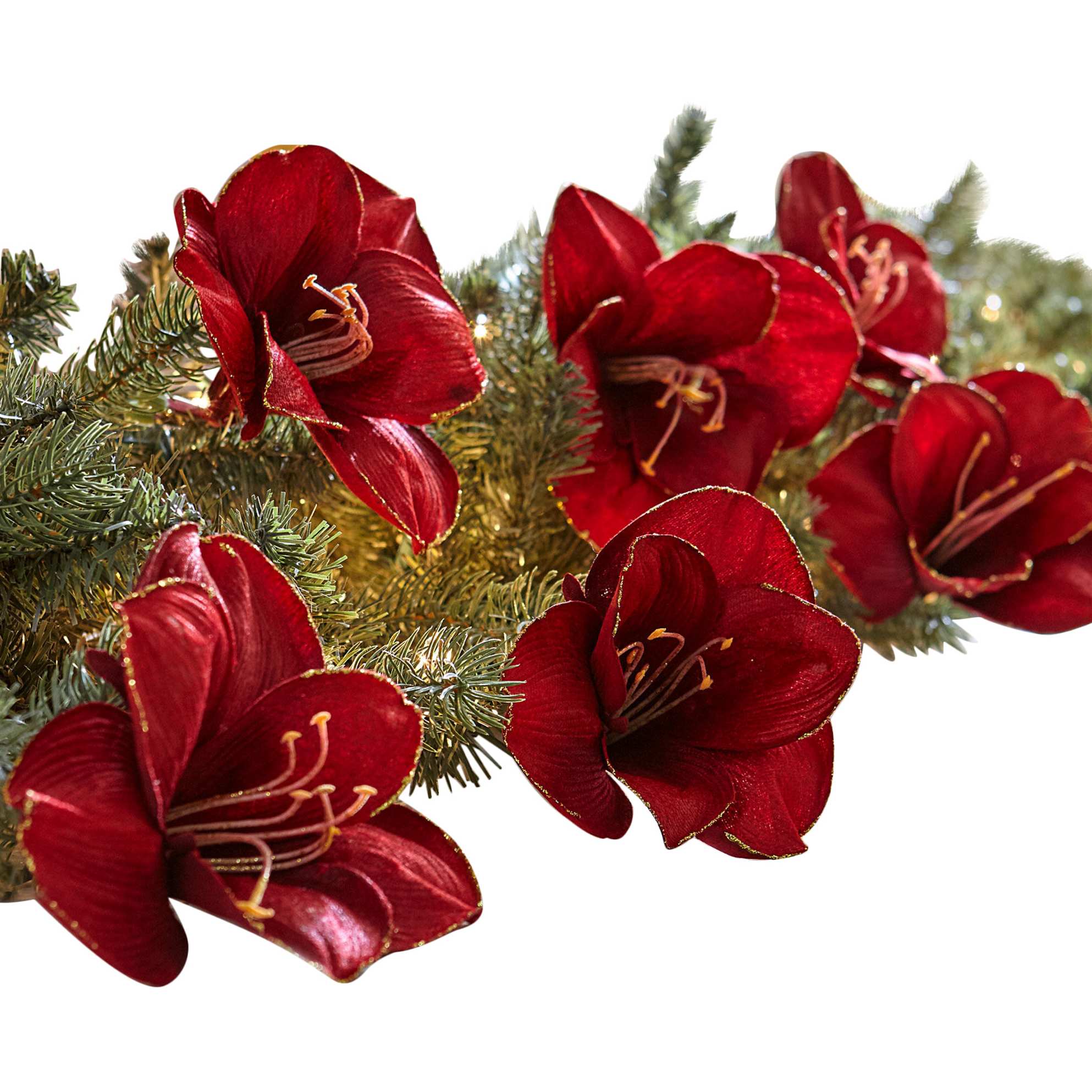 BrylaneHome 196438789843 Amaryllis Clips (Set of 6)