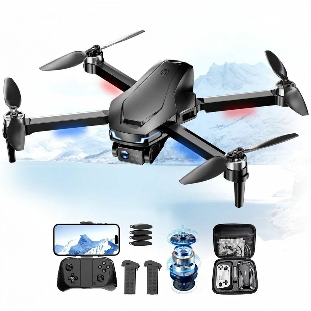 Misopily Drone with AI Optical Flow Smart Hovering Voice and Gesture Control 1080P Camera Foldable RC Quadcopter for Kids Beginners Adults #LMS0526M058