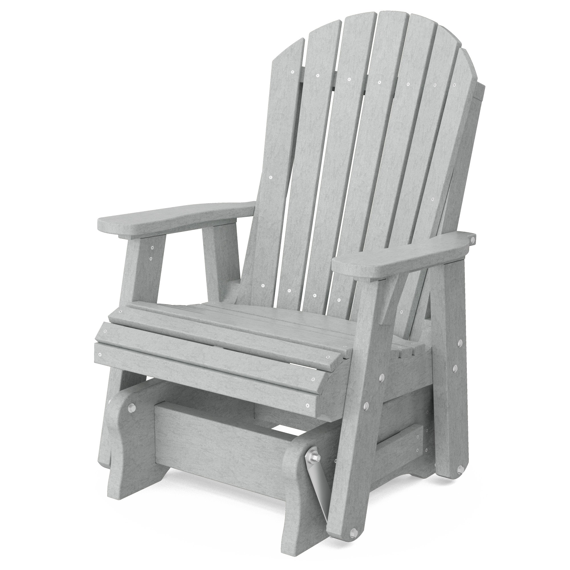 Wildridge LCC-106-LG Heritage 1 -person Light Gray HDPE Outdoor Glider