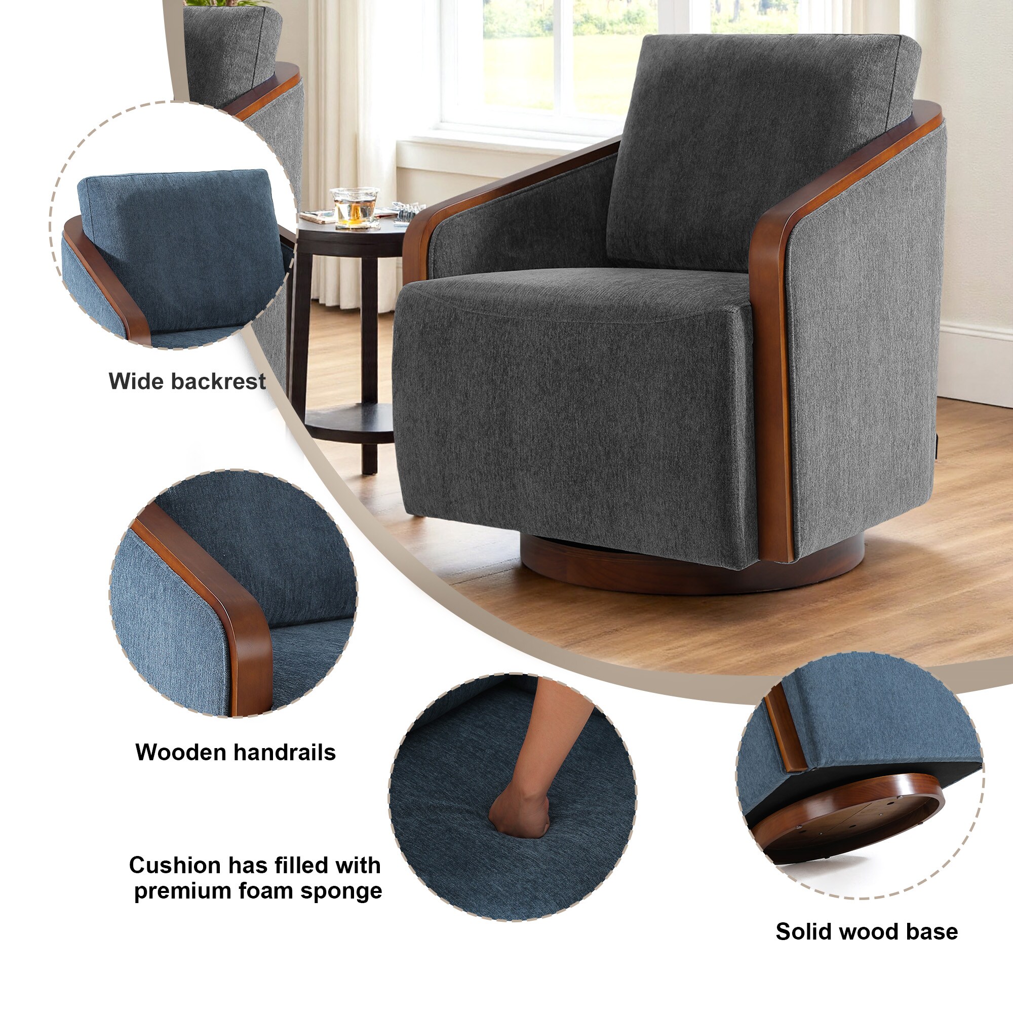 Dreamsidea LS-CH53-CH-D GRA-2 chairs - View #4