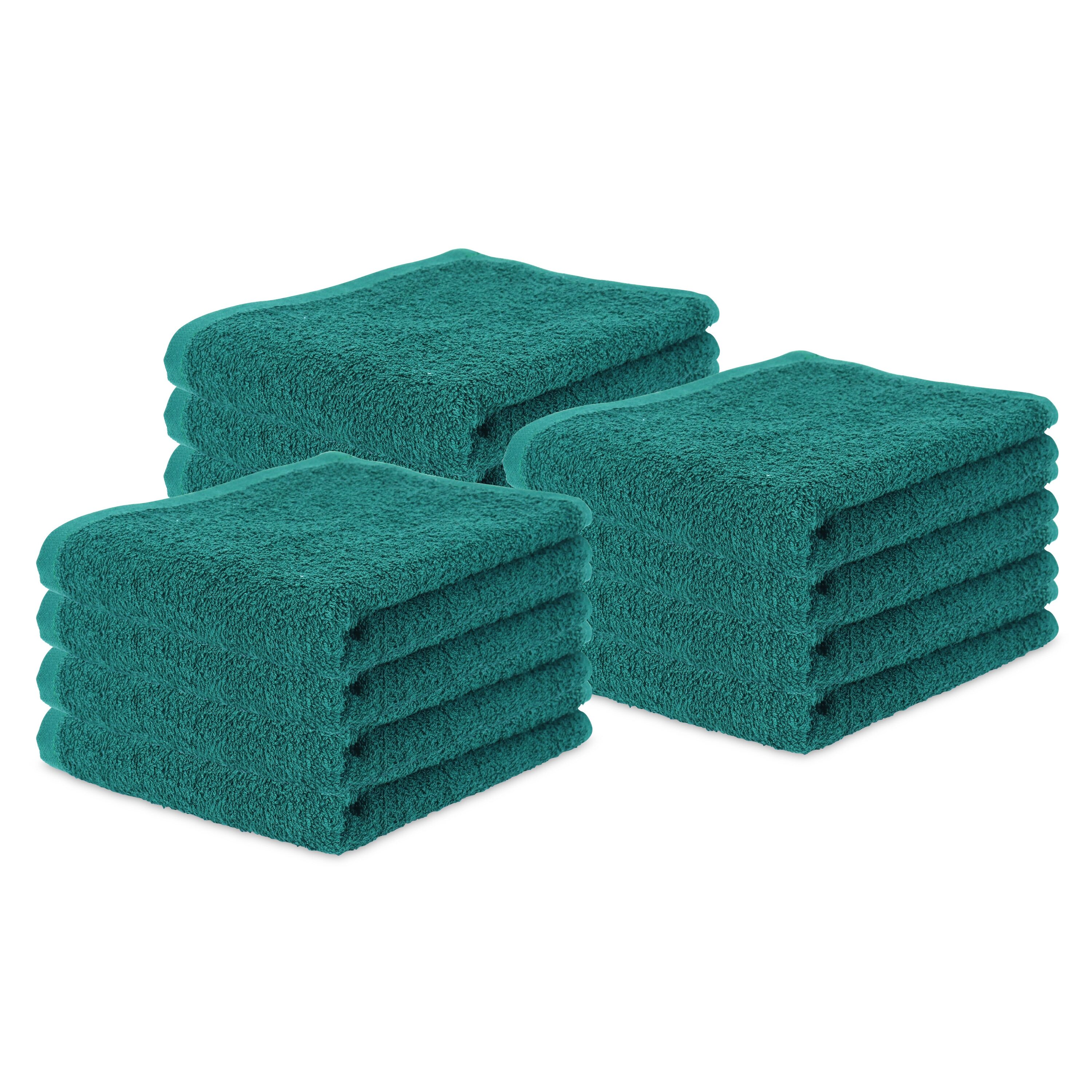 HOSPECO Terry Polishing Hand Towel 16x27 Hunter Green - Pack of 12