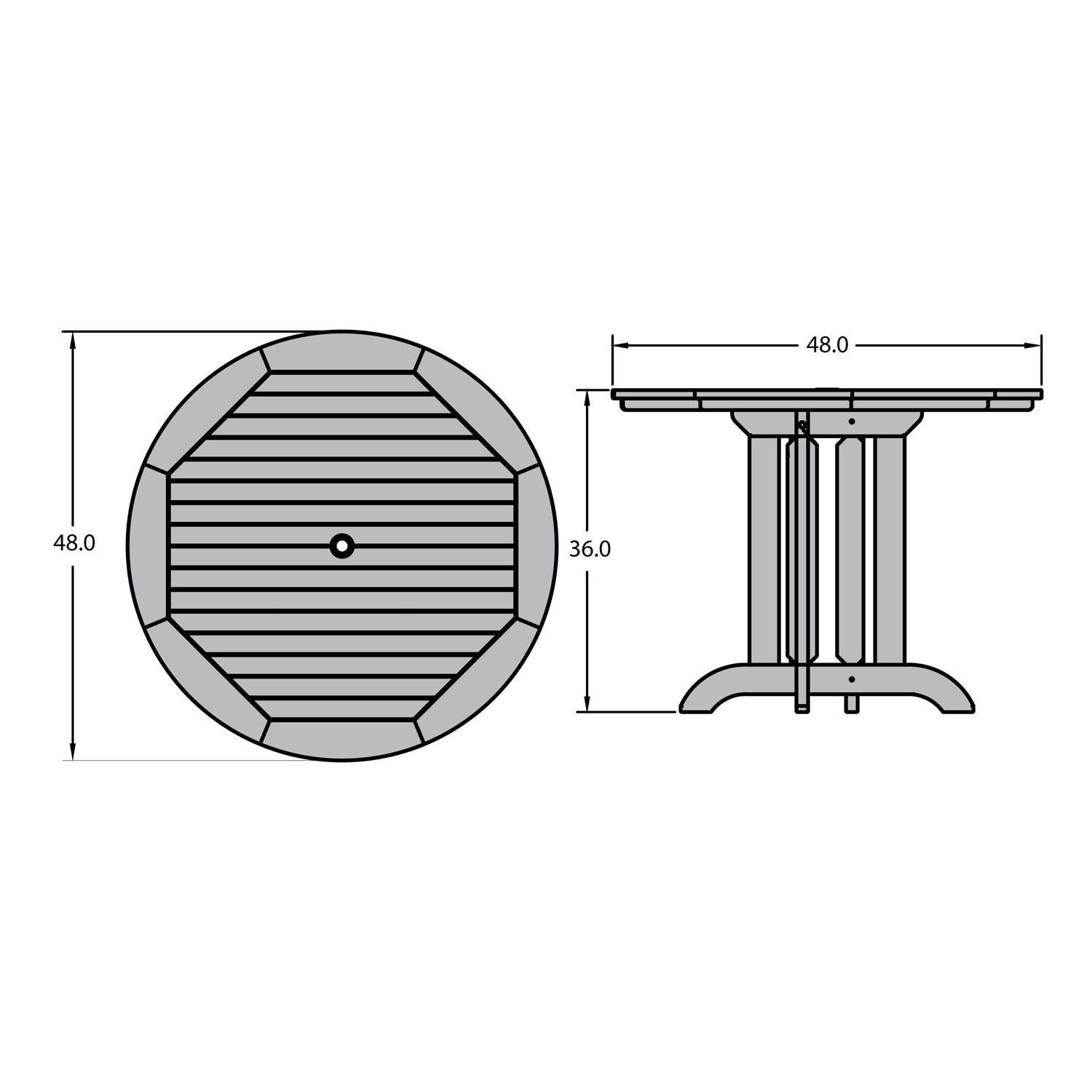 highwood AD-CRT48-WHE Patio-Tables - View #3