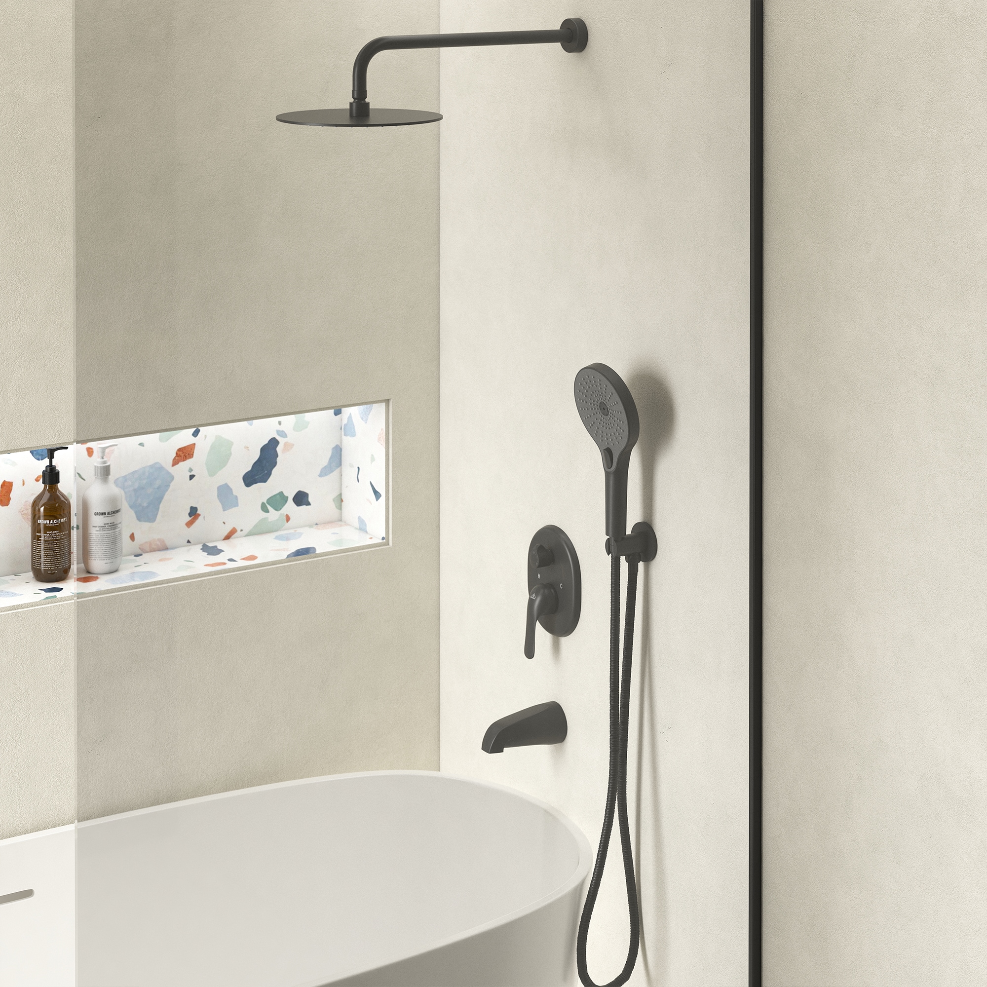 Clihome MS-BOX2210MB Showerhead-Bar-Panels - View #5