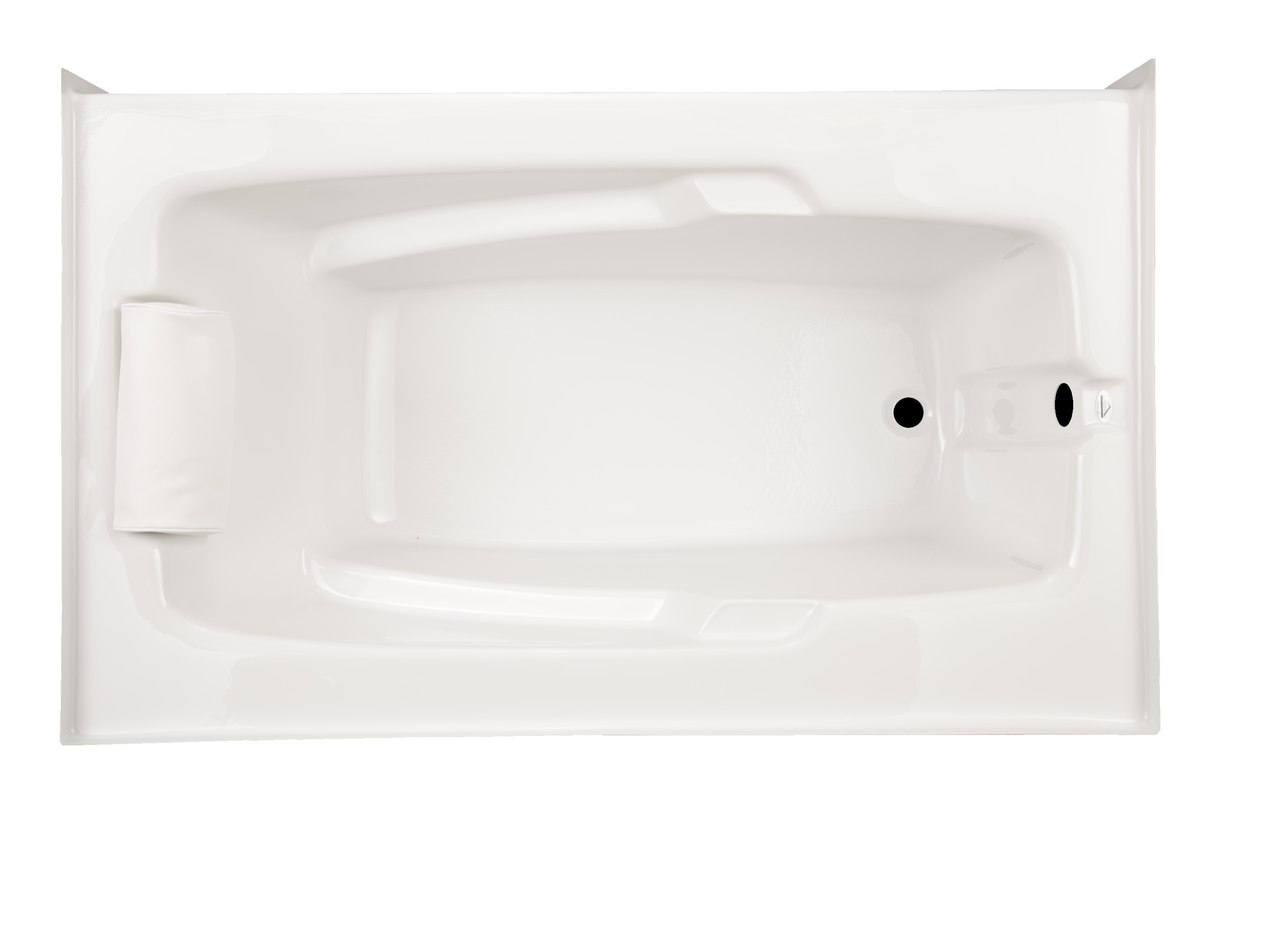 Laurel Mountain Warren ll 36-in x 72-in White Acrylic Oval Drop-In Air Bath  (Front Center Drain) in the Bathtubs department at