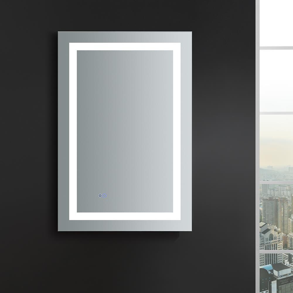 Frameless Rectangular LED Lighted Bathroom Vanity Mirror