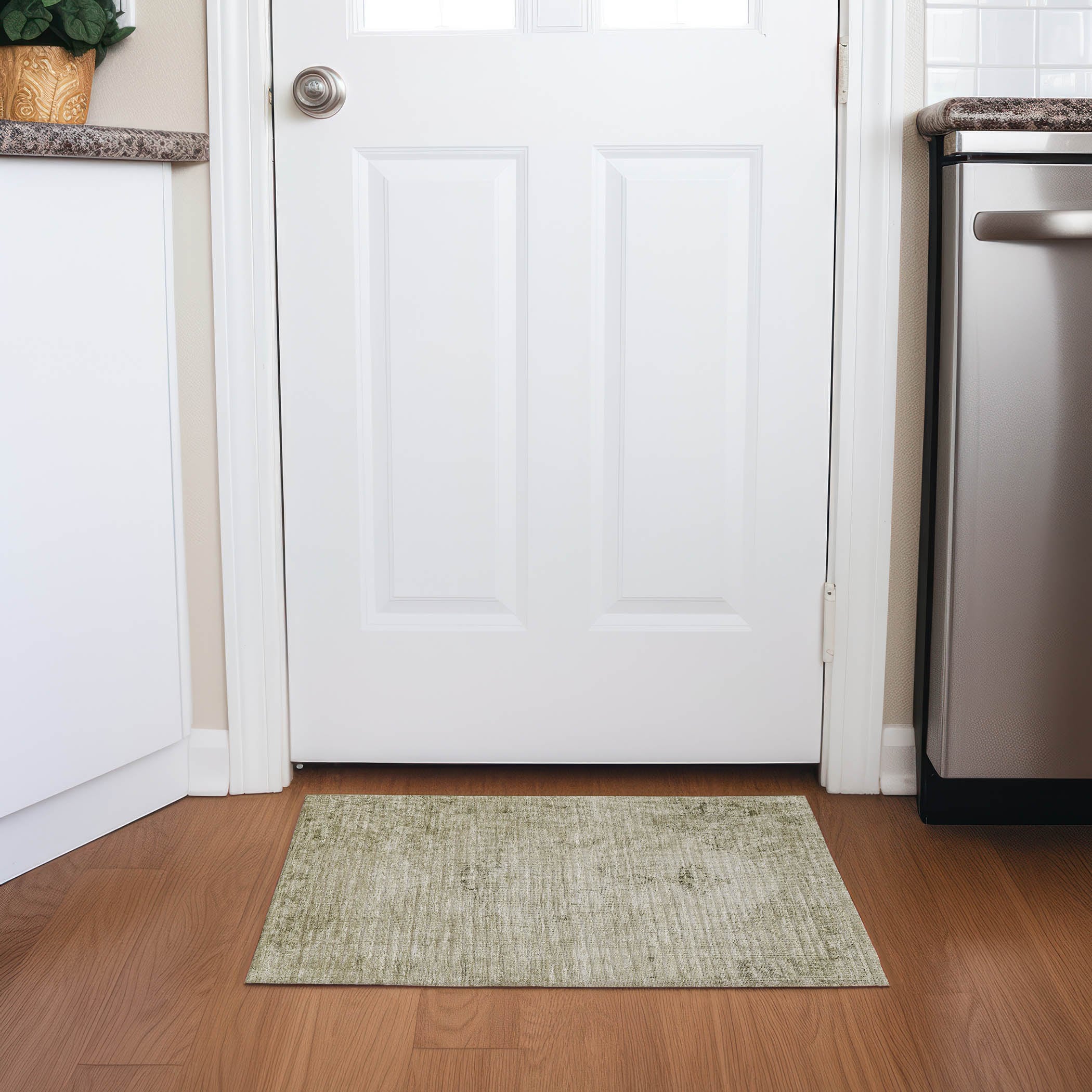 Chantille Beige Rectangular Machine-Washable Synthetic Rug