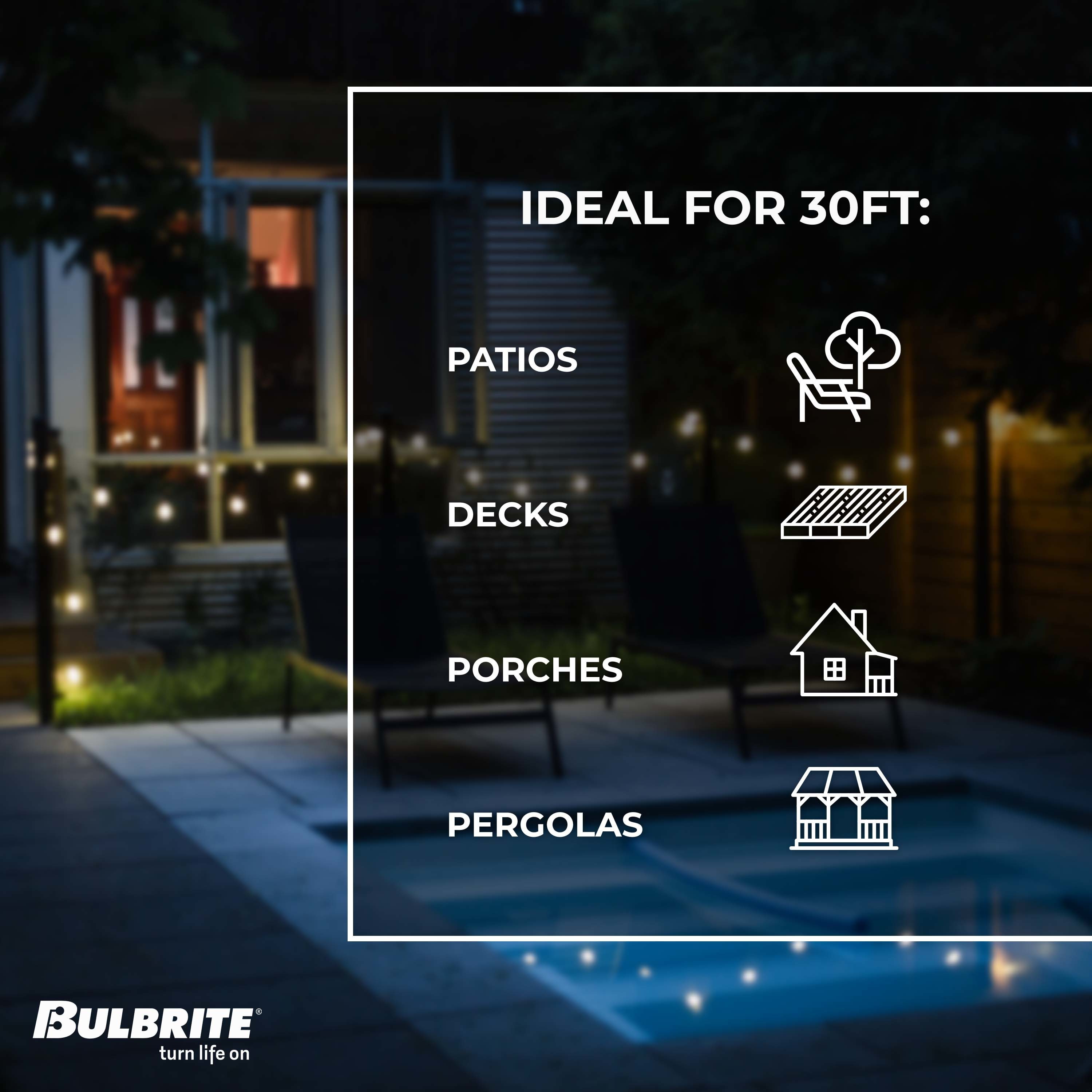 Bulbrite 812300 Patio-String-Lights - View #5