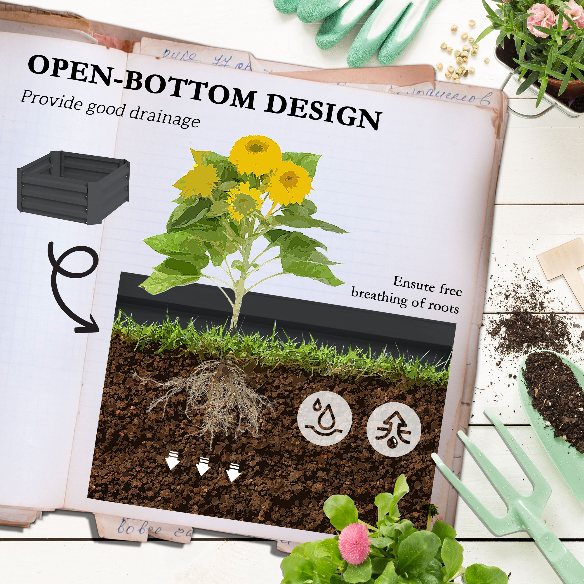AHIOU HOME ZAAHG-P174441GB Raised-Garden-Beds - View #7