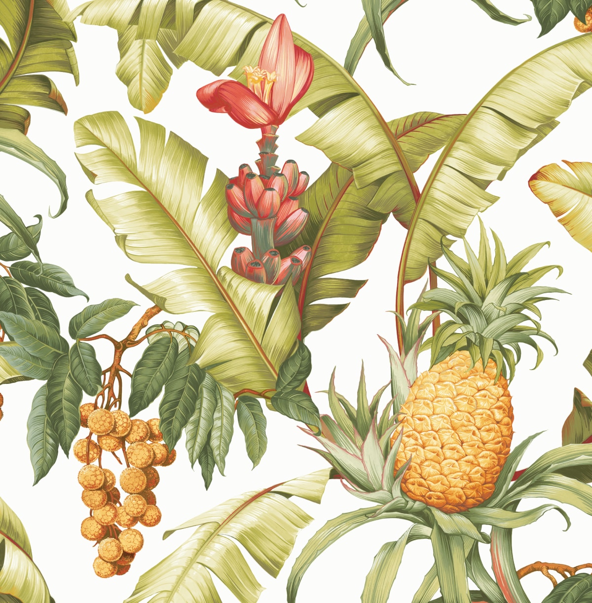 NextWall NW46305 30.75-Sq. Feet Off-White Vinyl Floral Self-adhesive Peel and Stick Wallpaper