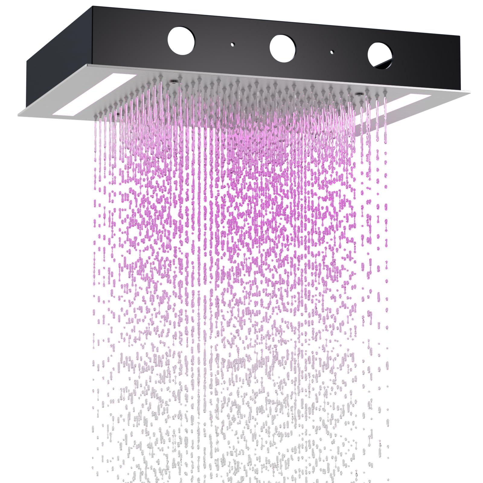 CYIKE  14x20 Inch LED Rainfall Shower Head High Pressure Overhead Shower Head with Water Filter Large Square Ceiling Mounted Bath Shower Head for