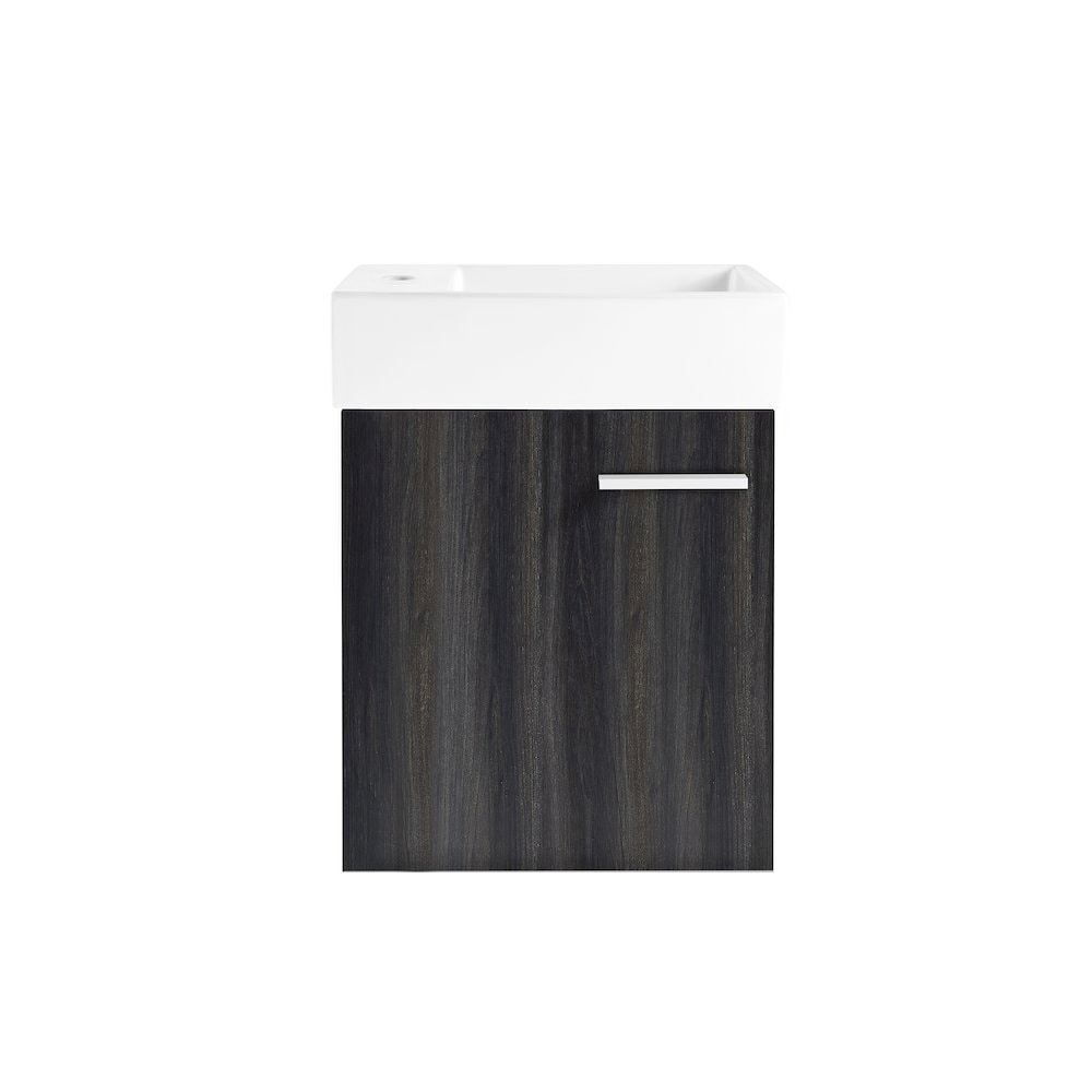 Swiss Madison SM-5-BV612 Colmer 18 Single Black Walnut One Cabinet Bathroom Vanity