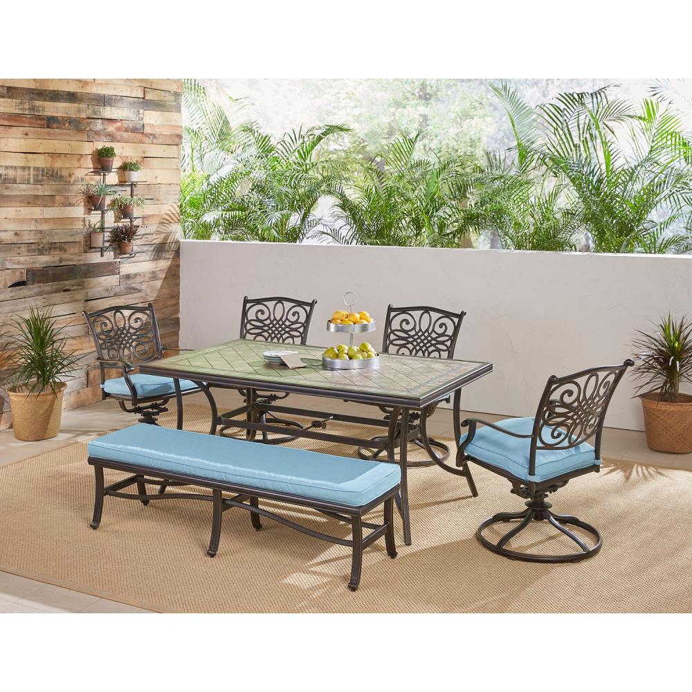 Hanover MONDN6PCSW4BN-BLU Patio-Dining-Sets - View #11