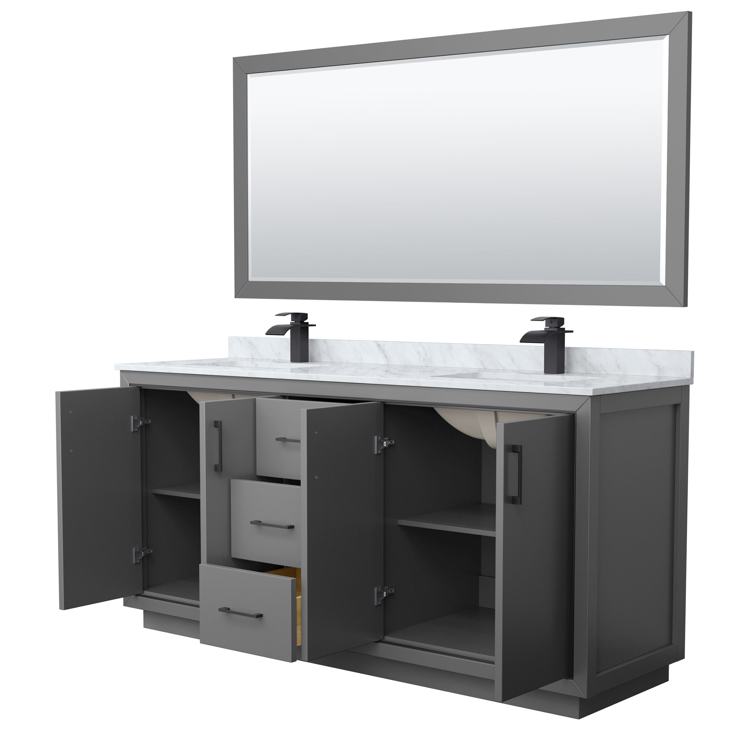 Wyndham Collection WCF111172DGBCMUNSM70 Bath-Vanity-Combo - View #2