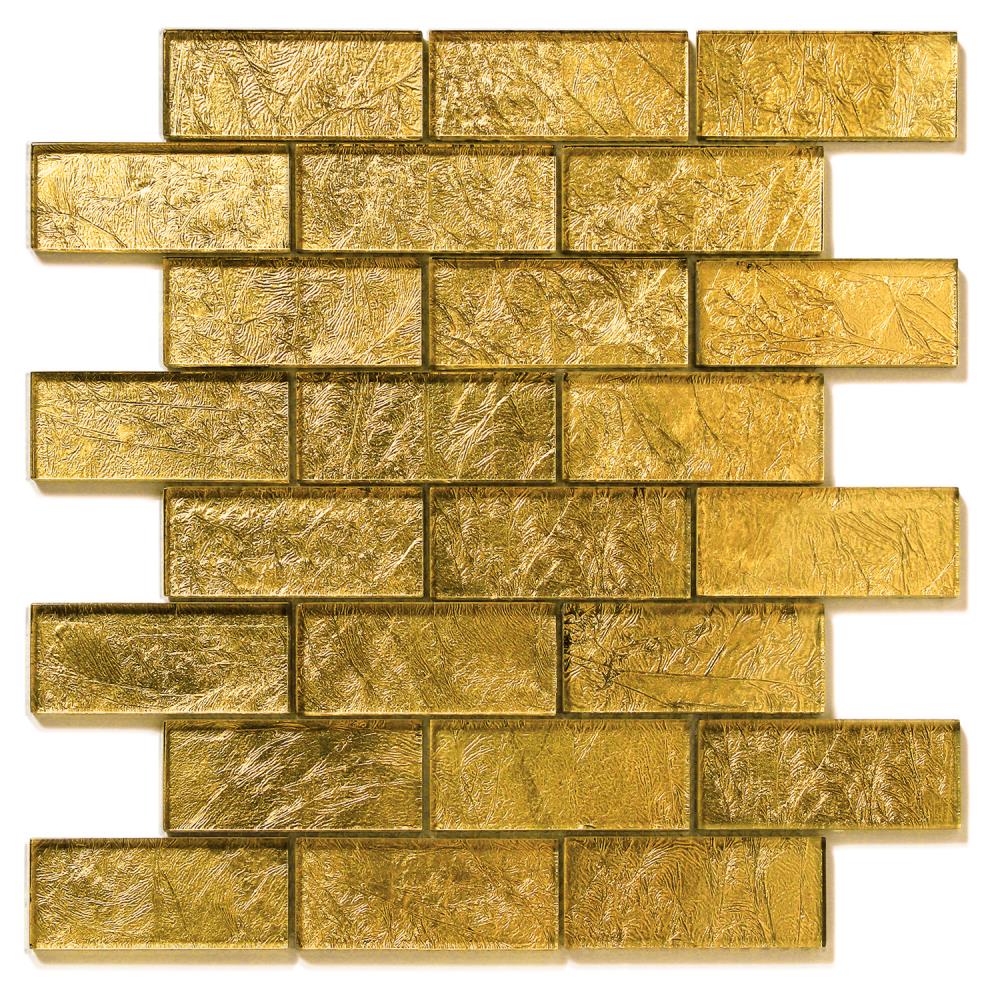 Solistone Folia Glass 10 Pack Golden Willow 12 In X 12 In Polished