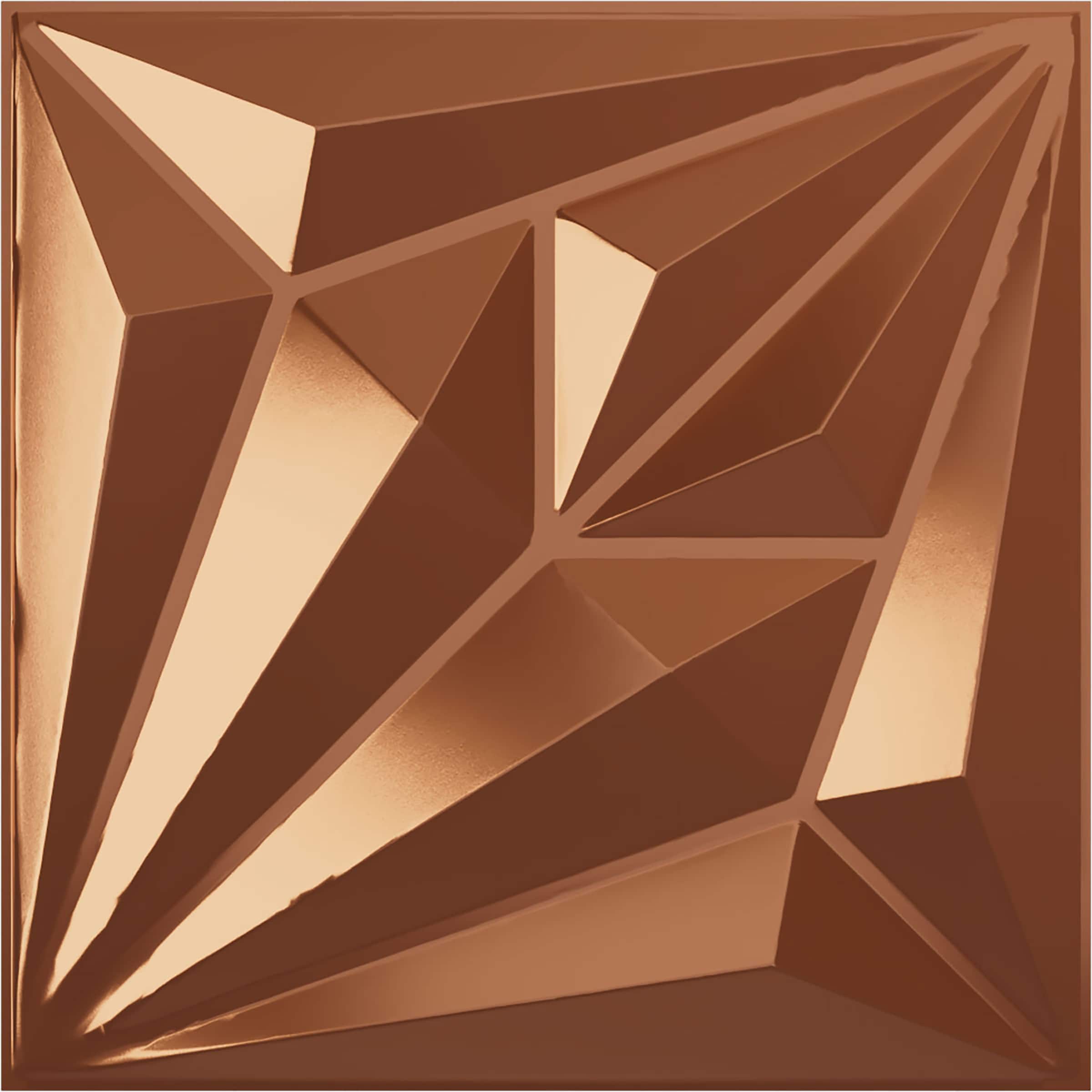 Ekena Millwork WP20X20DMBCO 19-5/8-in x 19-5/8-in Embossed Bright Coat Copper PVC Wall Panel Abstract