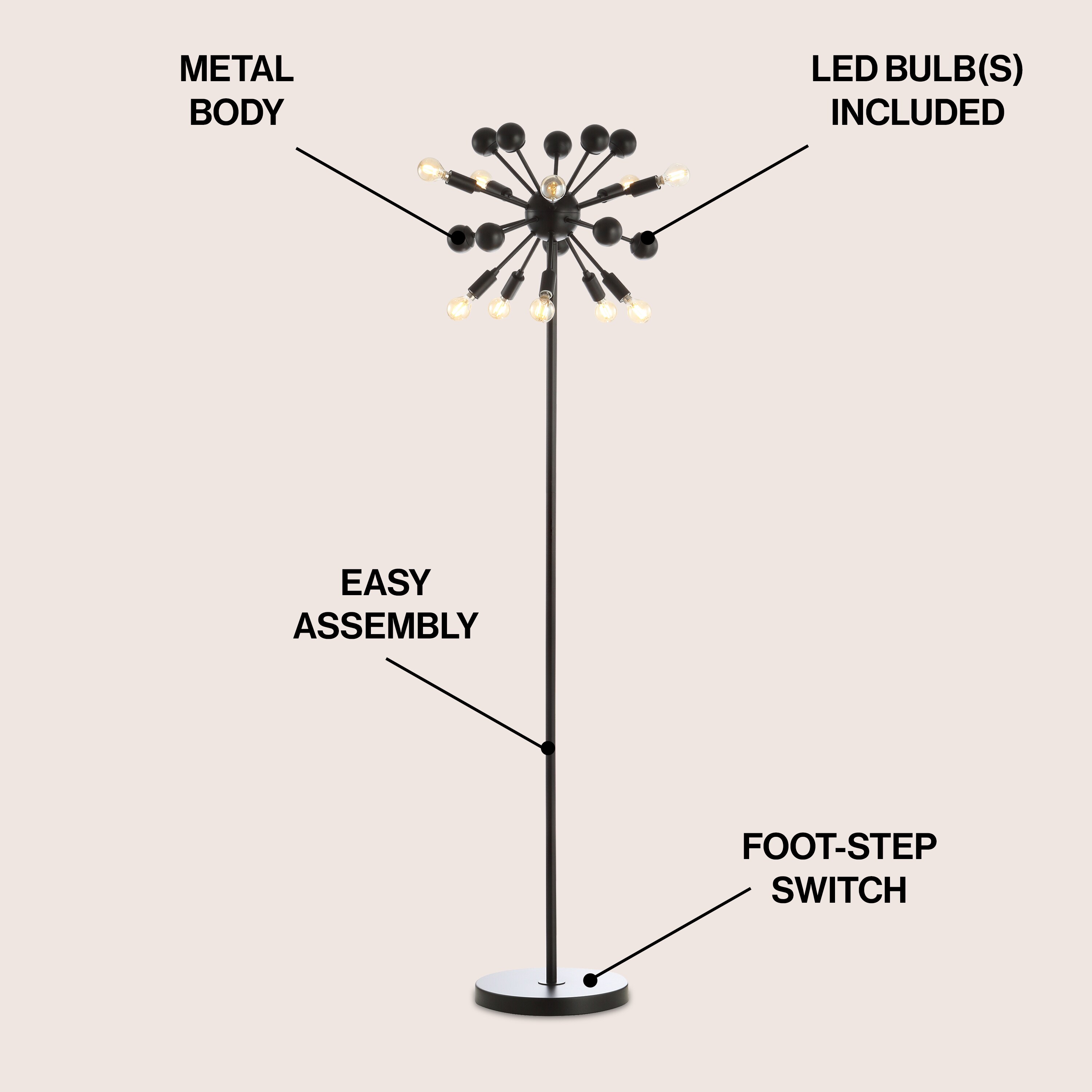 JONATHAN  Y JYL9049A floorlamps - View #3