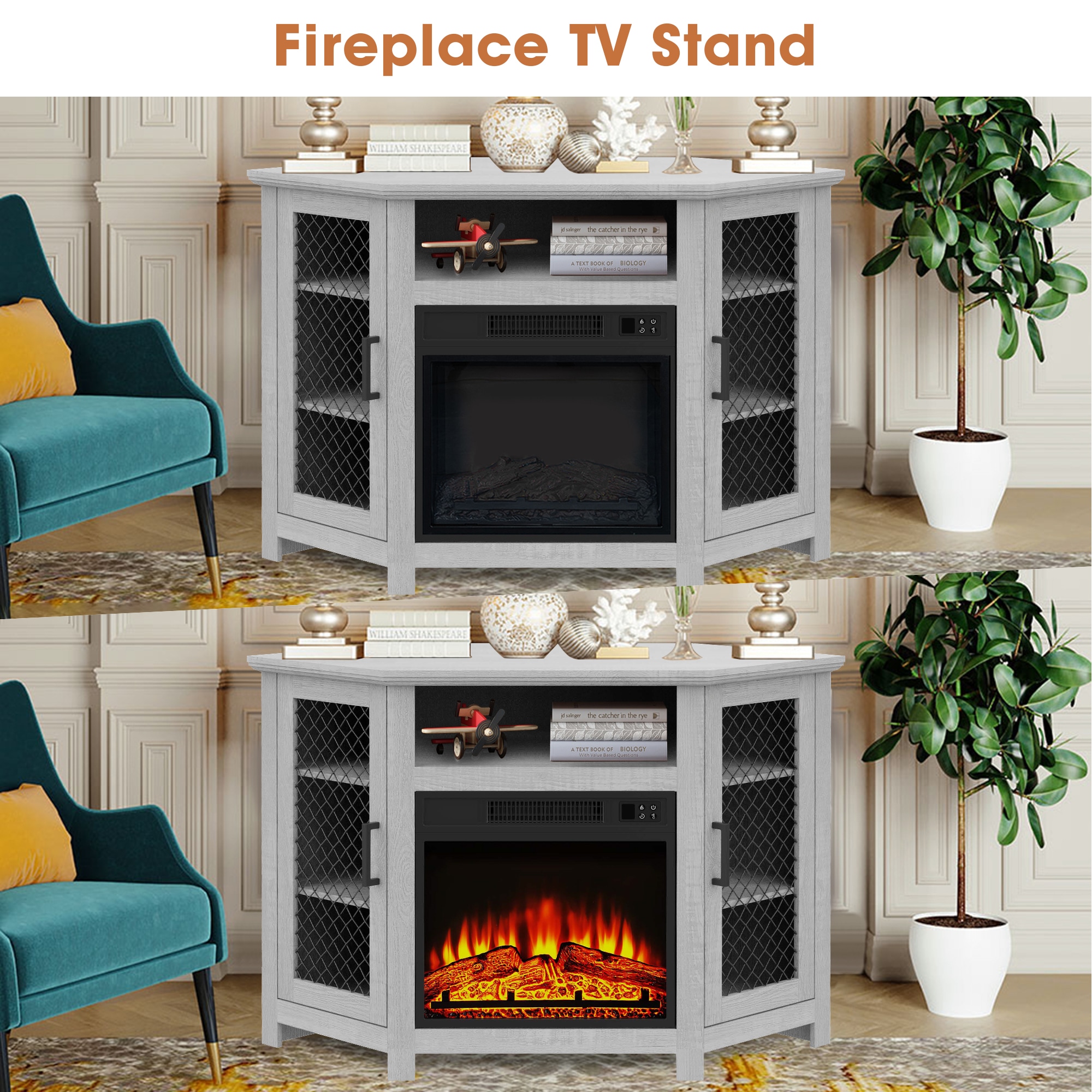 IHOMEadore BBHA220-47-18G-STG Electric-Fireplaces - View #6