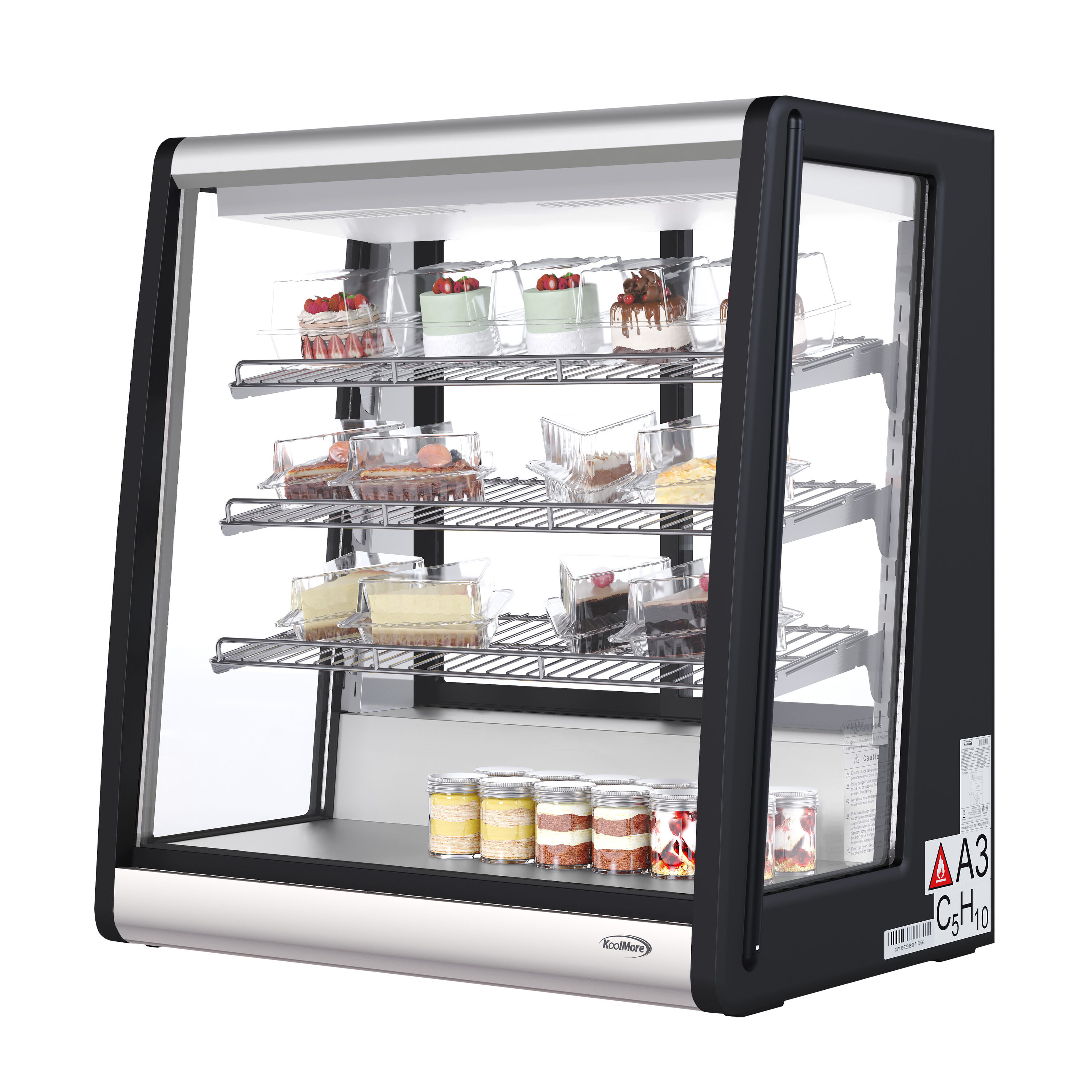 KoolMore CDC-69-SS 31 in. 4 Tier Commercial Countertop display refrigerator